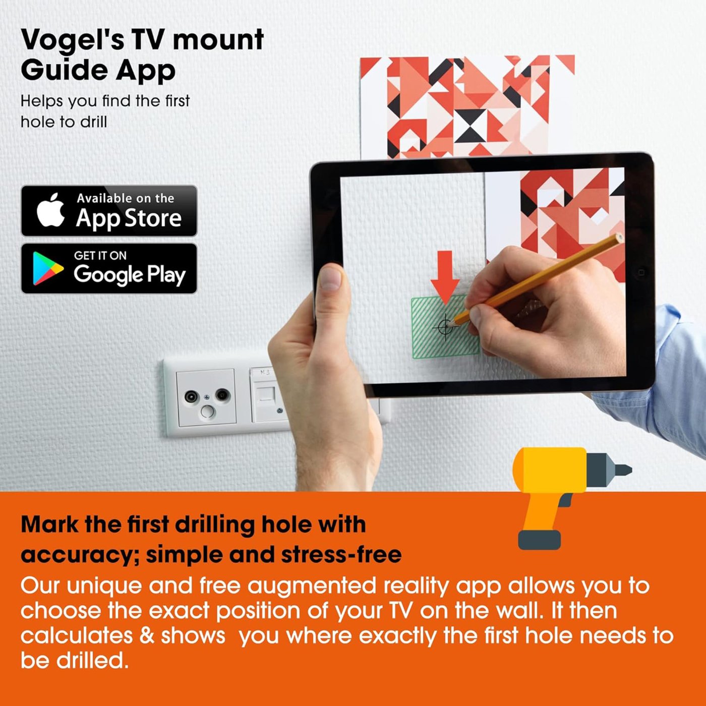 Vogels WALL 3325 full-motion Väggfäste för tv 40" till 65"