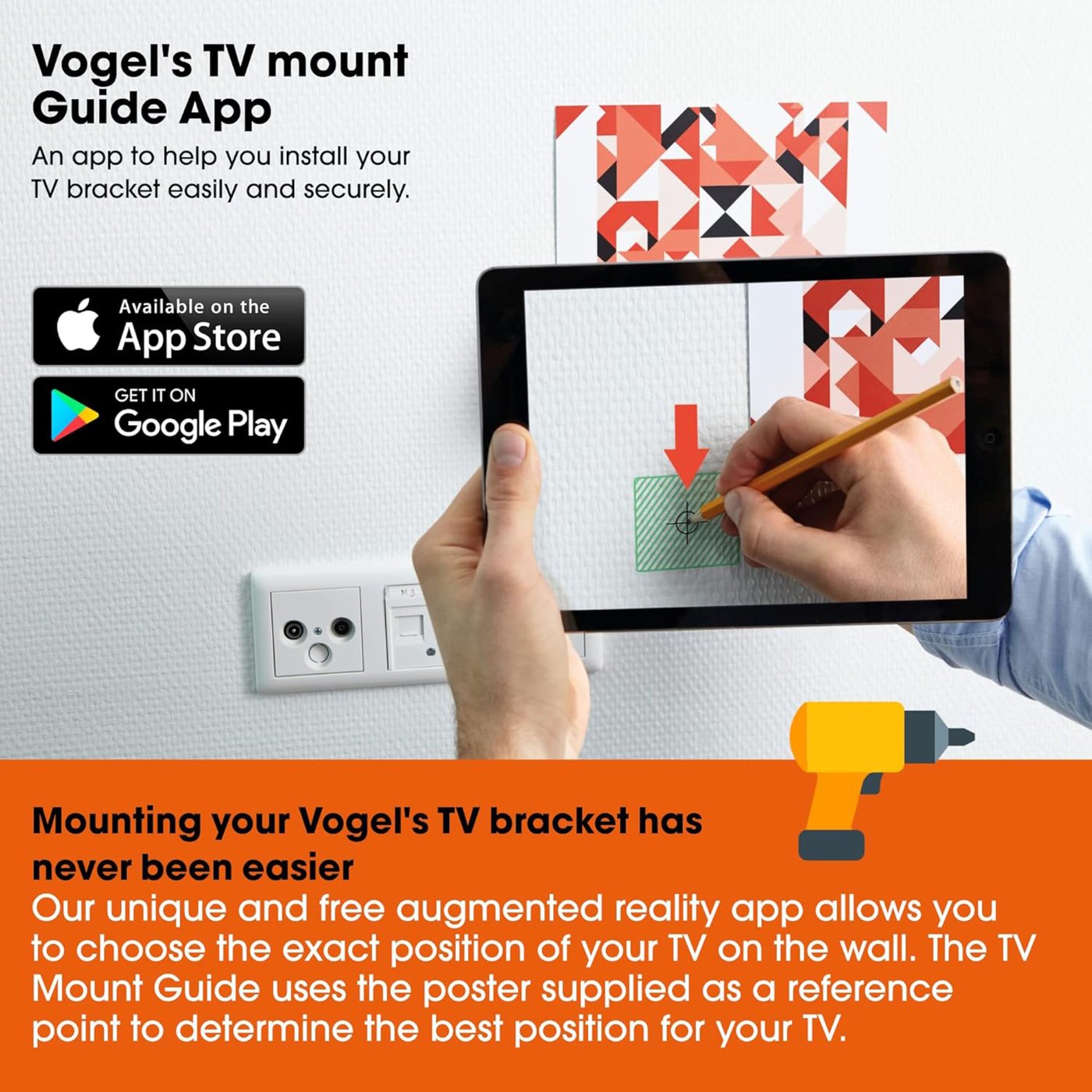 Vogels WALL 3225 full-motion Väggfäste för tv 32" till 55"