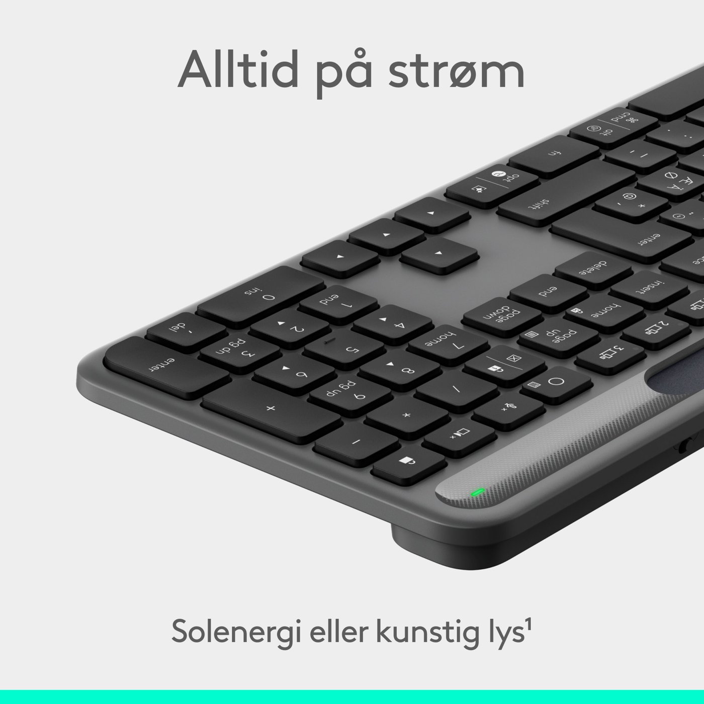 Logitech Signature Slim Solar+ Trådløst tastatur