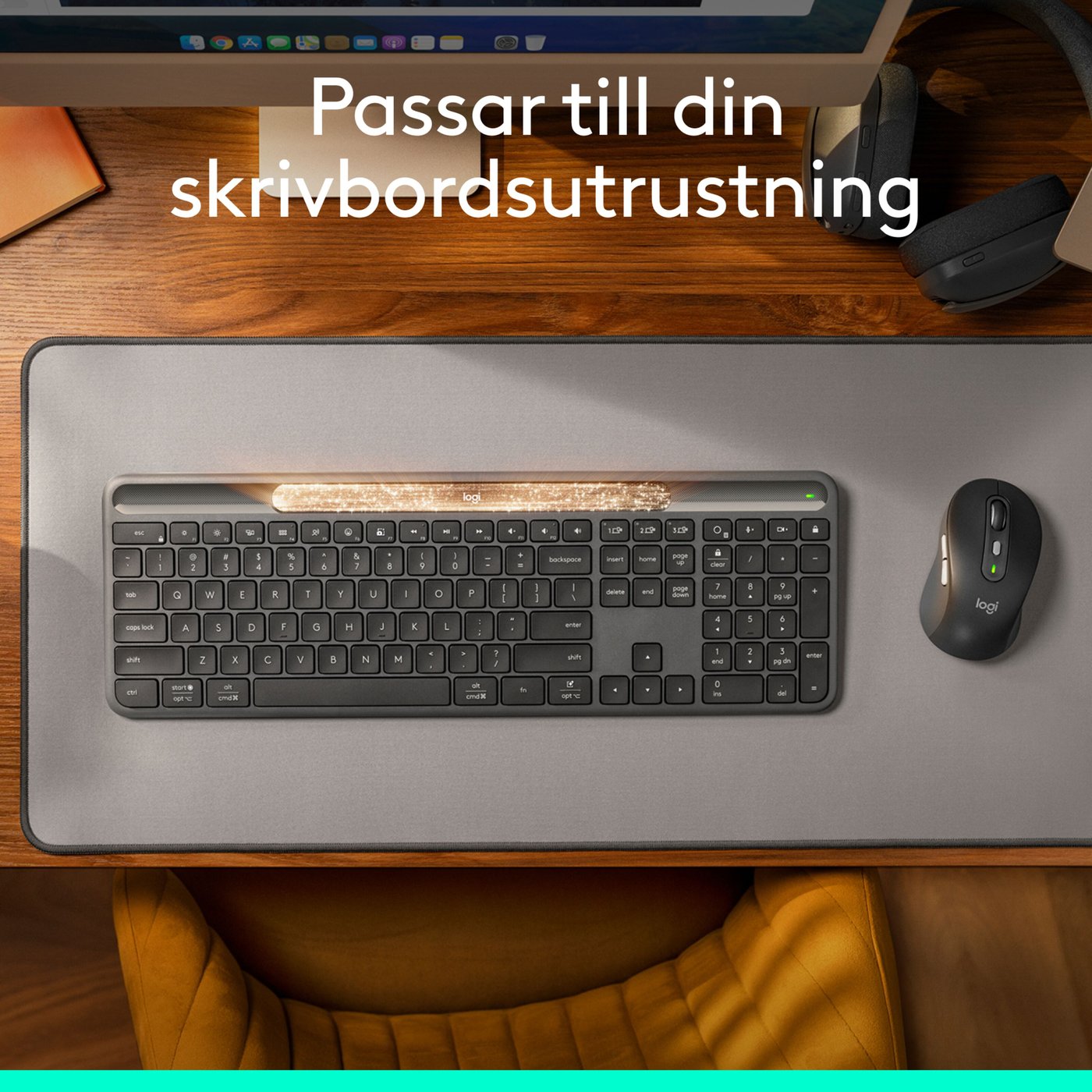 Logitech Signature Slim Solar+ Trådlöst tangentbord