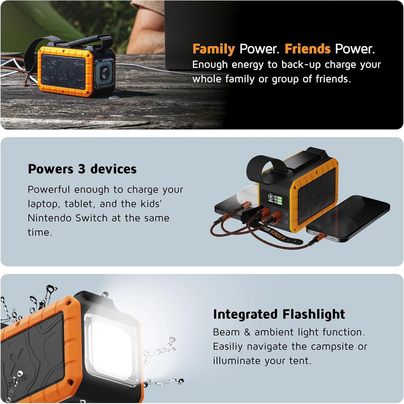 Xtorm Rugged XR204 Flashlight Powerbank 40000 mAh