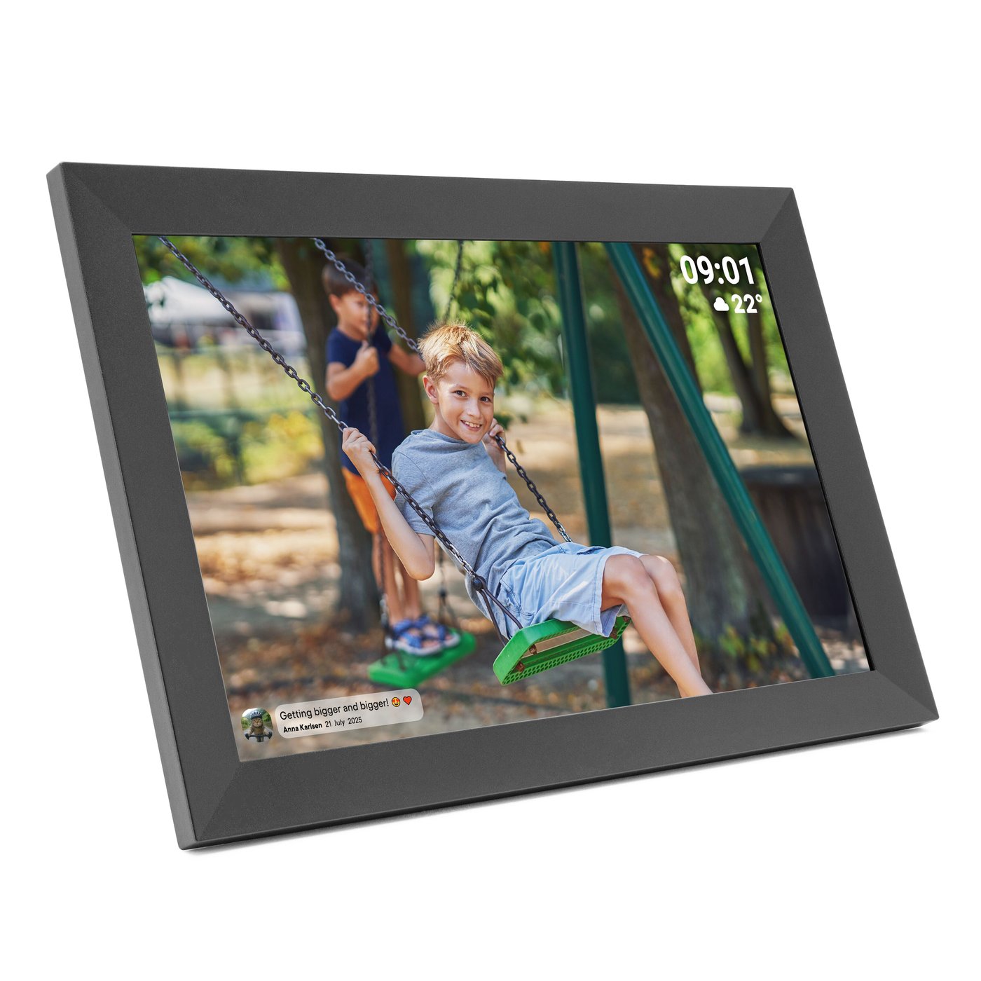 Digital fotoramme 10,1" med Wi-Fi Svart