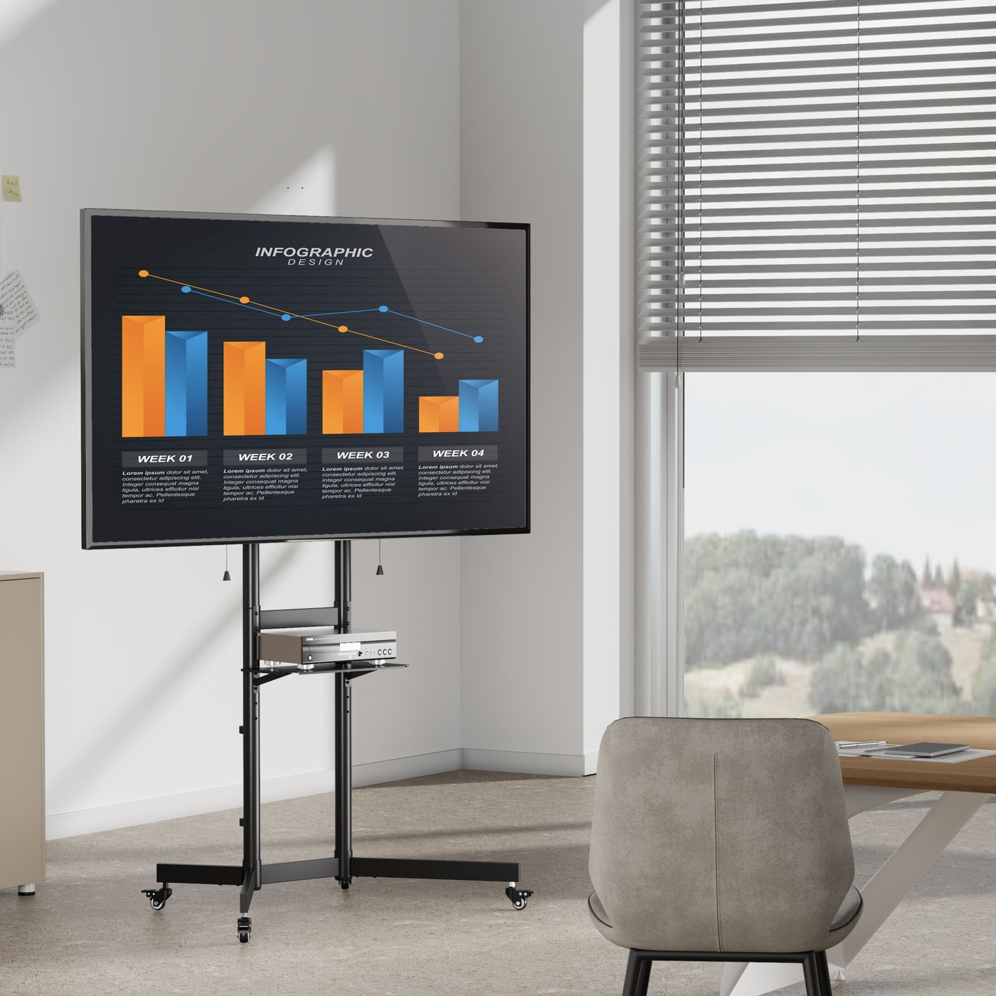 Nikabe Mobilt TV-stativ for TV 37–70”