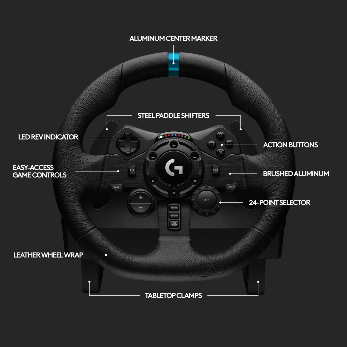 Logitech G 923 Driving Force Ratt for Playstation og PC