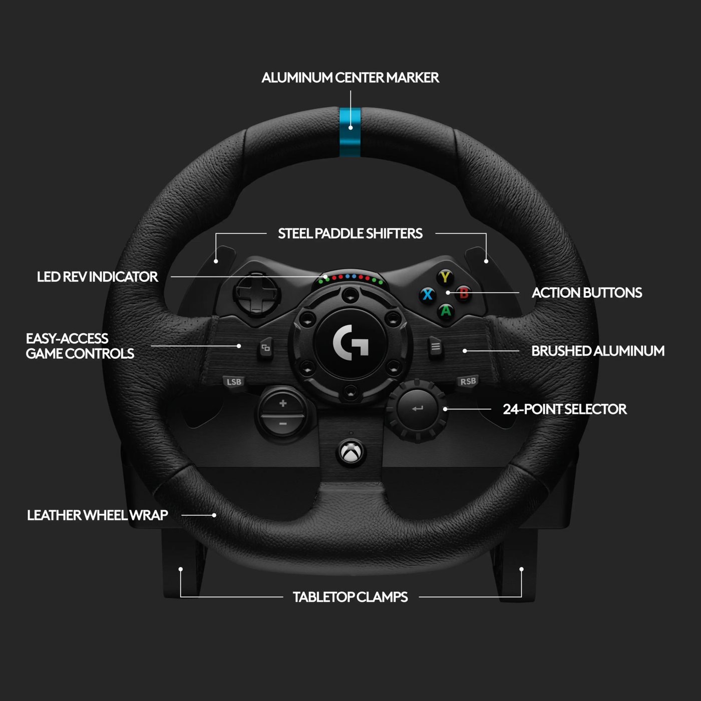 Logitech G 923 Driving Force Ratt til Xbox og PC