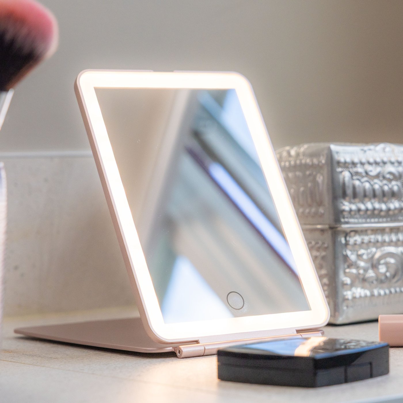 Sminkespeil med LED-belysning