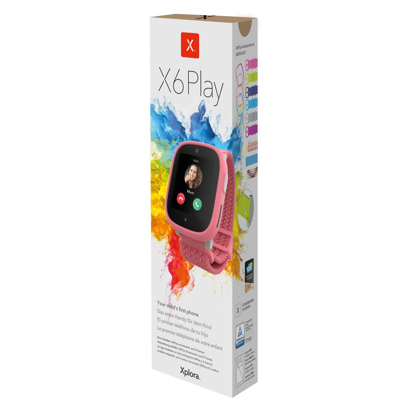 Xplora X6Play (Gen. 2) GPS-klocka med telefon för barn Rosa
