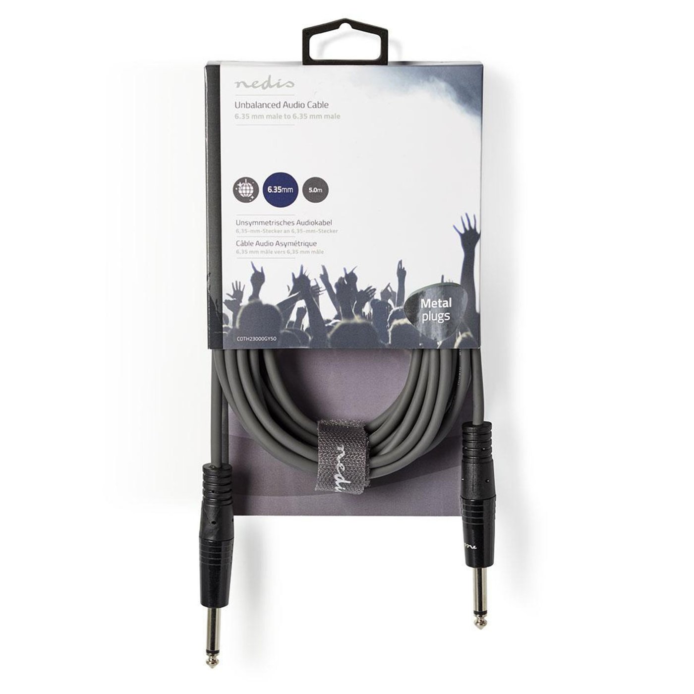 Högtalarkabel 6,3 mm 5 m