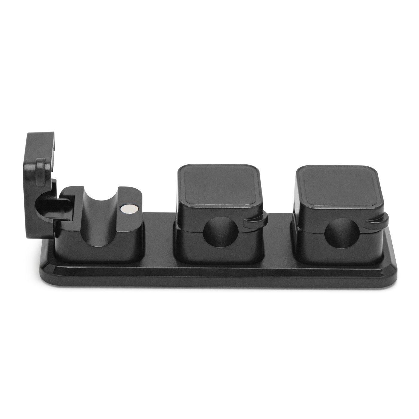 Luxorparts Magnetisk kabelklämma med basplatta Svart (6-pack)