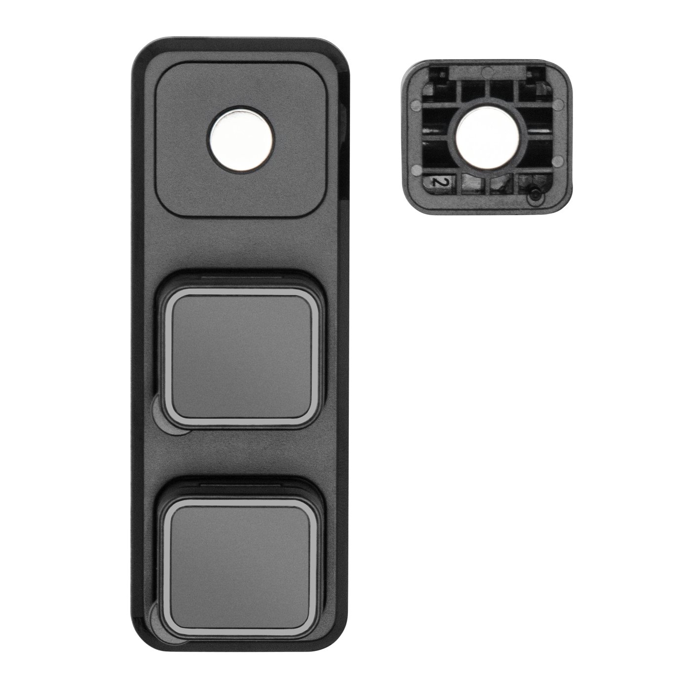 Luxorparts Magnetisk kabelklämma med basplatta Svart (6-pack)