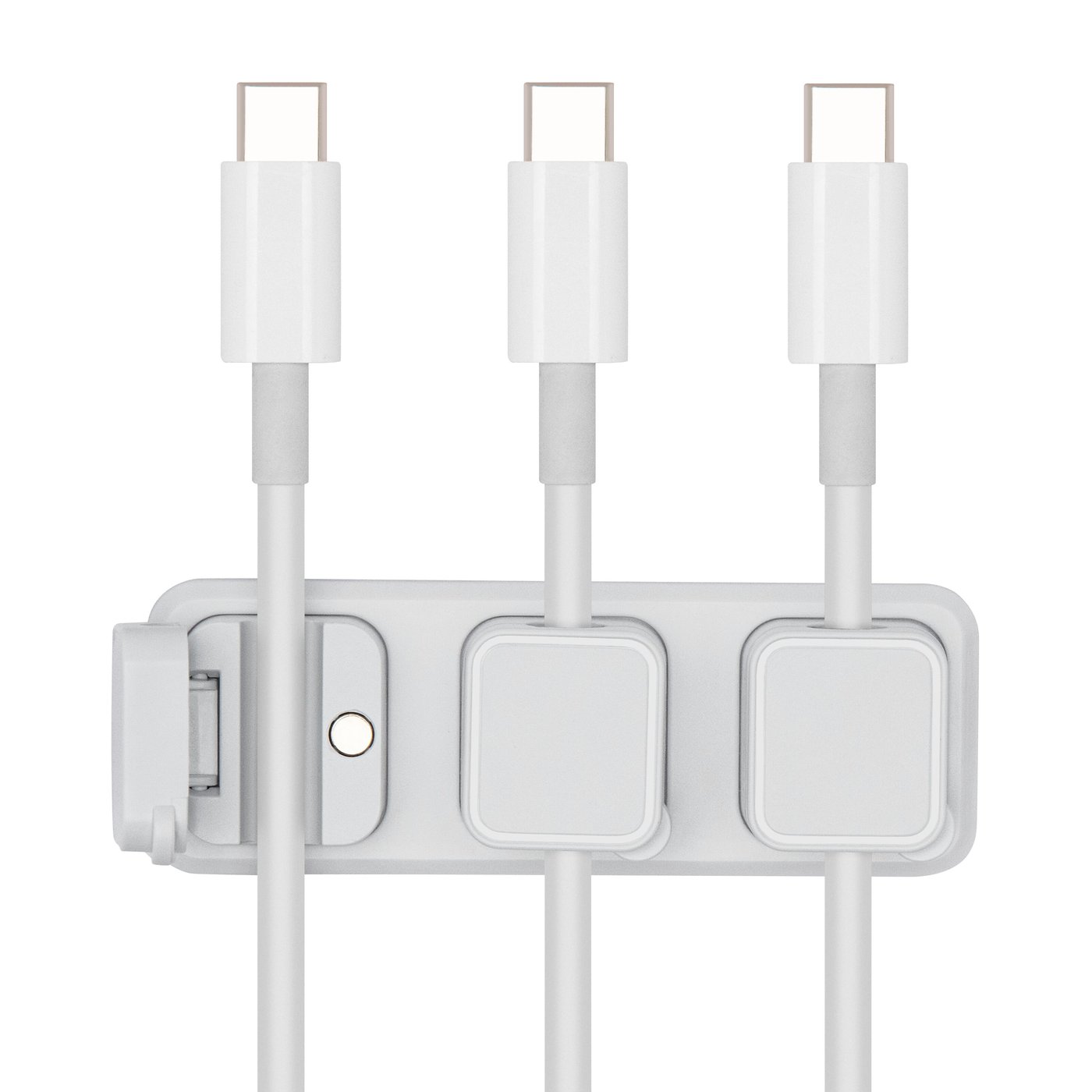 Luxorparts Magnetisk kabelklämma med basplatta Vit (6-pack)