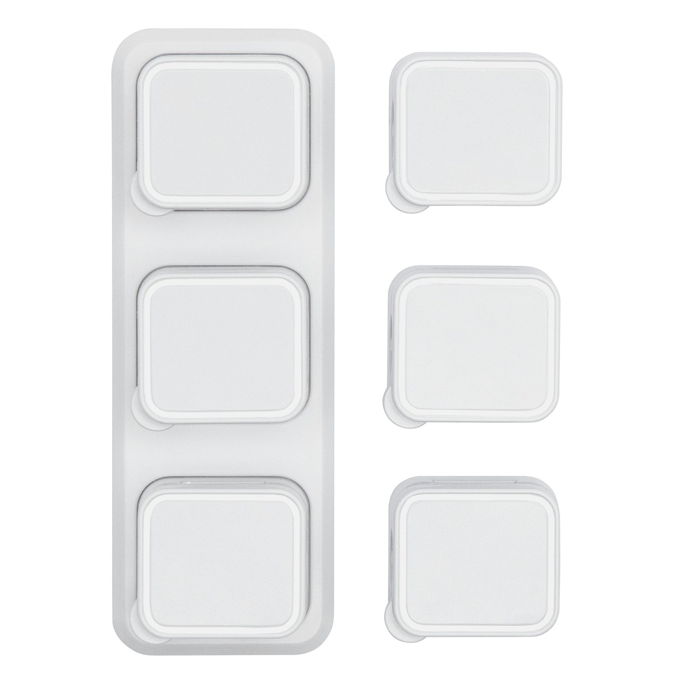 Luxorparts Magnetisk kabelklämma med basplatta Vit (6-pack)