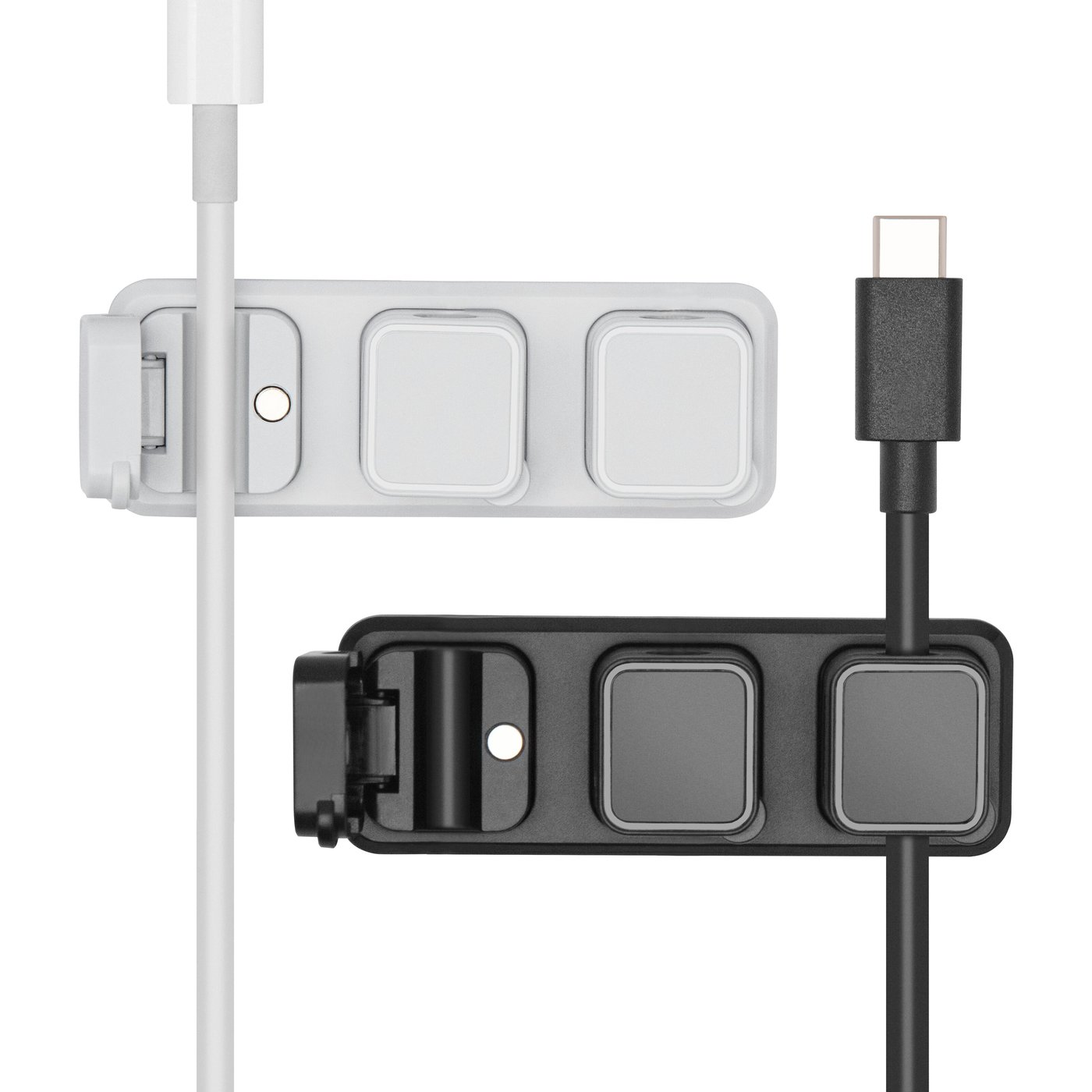 Luxorparts Magnetisk kabelklämma med basplatta Svart (6-pack)