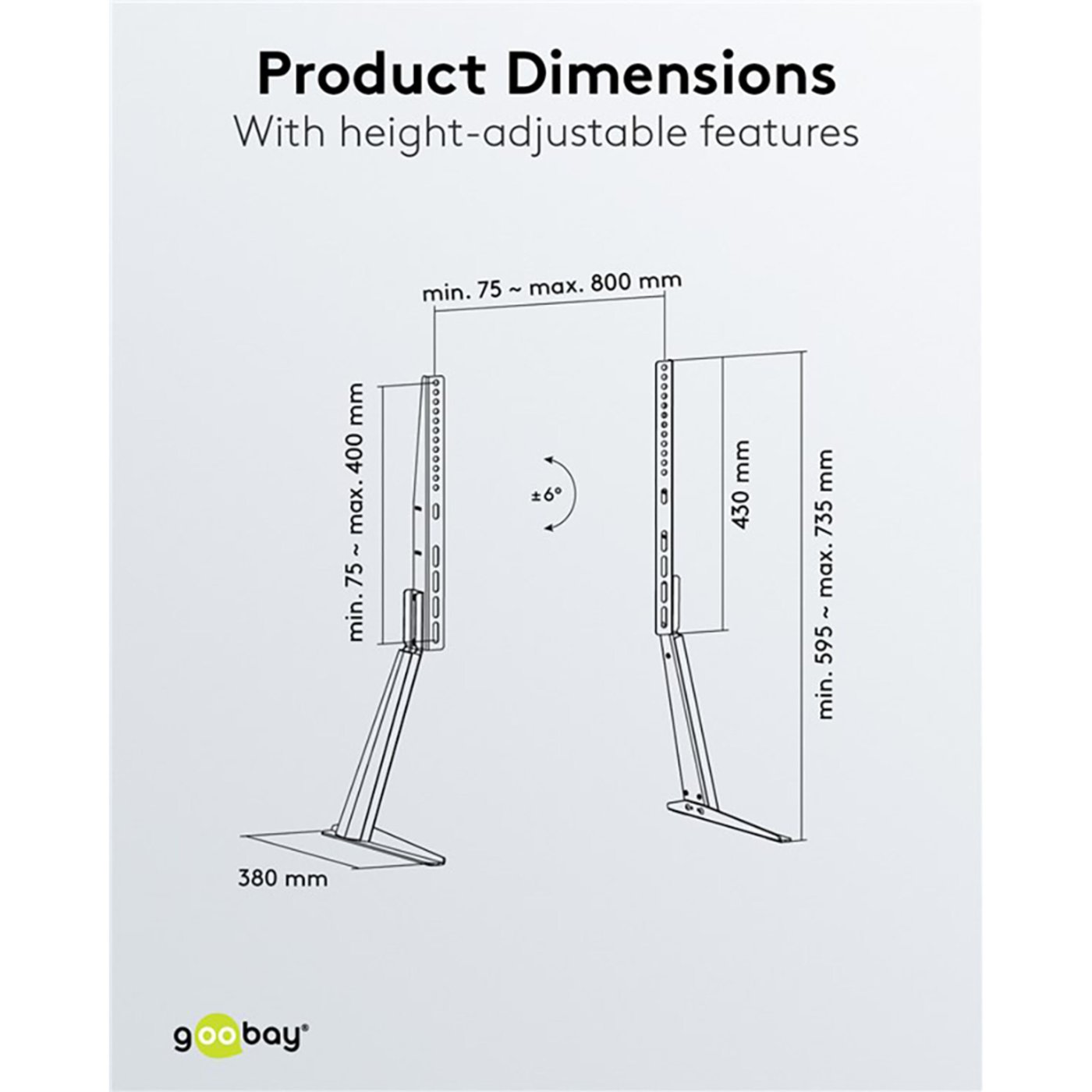 Bordstativ for TV 32–70"