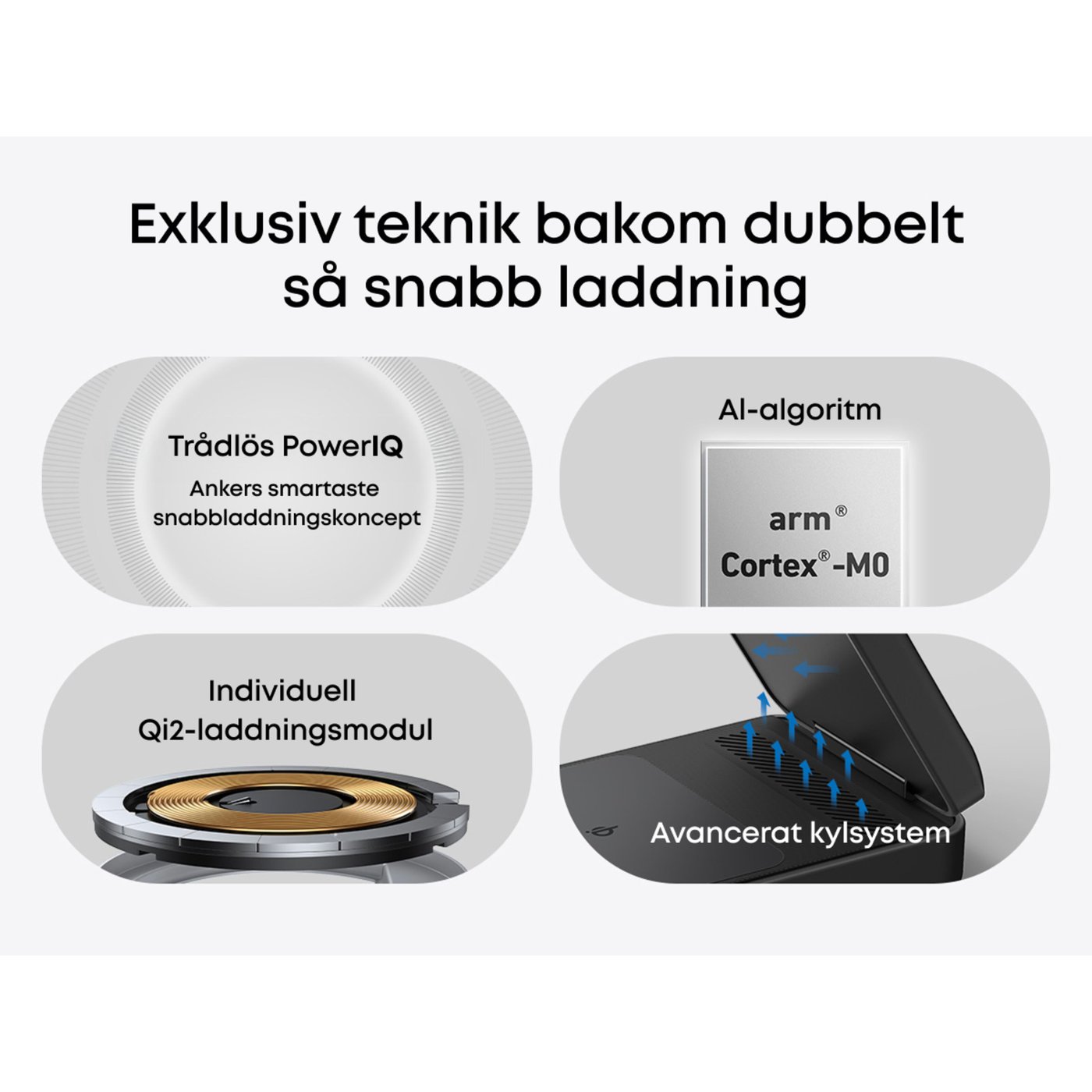 Anker MagGo Trådlös och vikbar 3-i-1-laddstation Svart