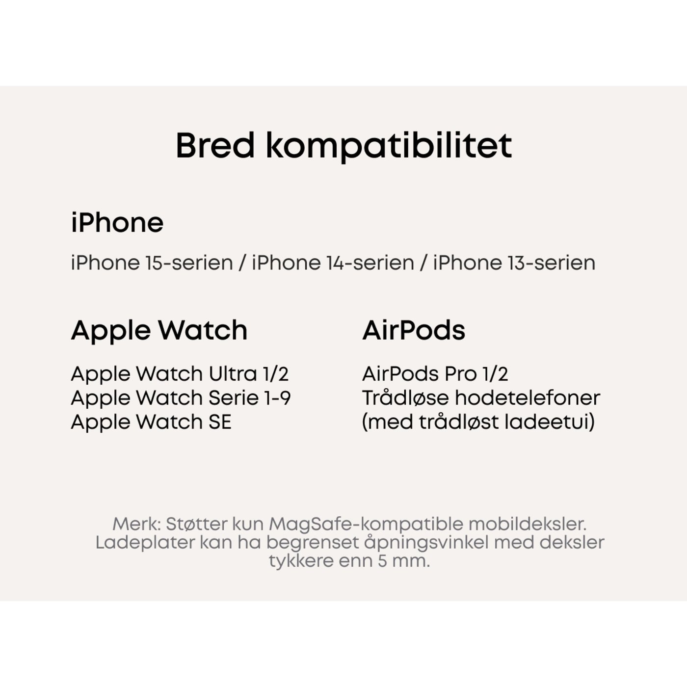 Anker MagGo Trådløs og sammenleggbar 3-i-1-ladestasjon Hvit