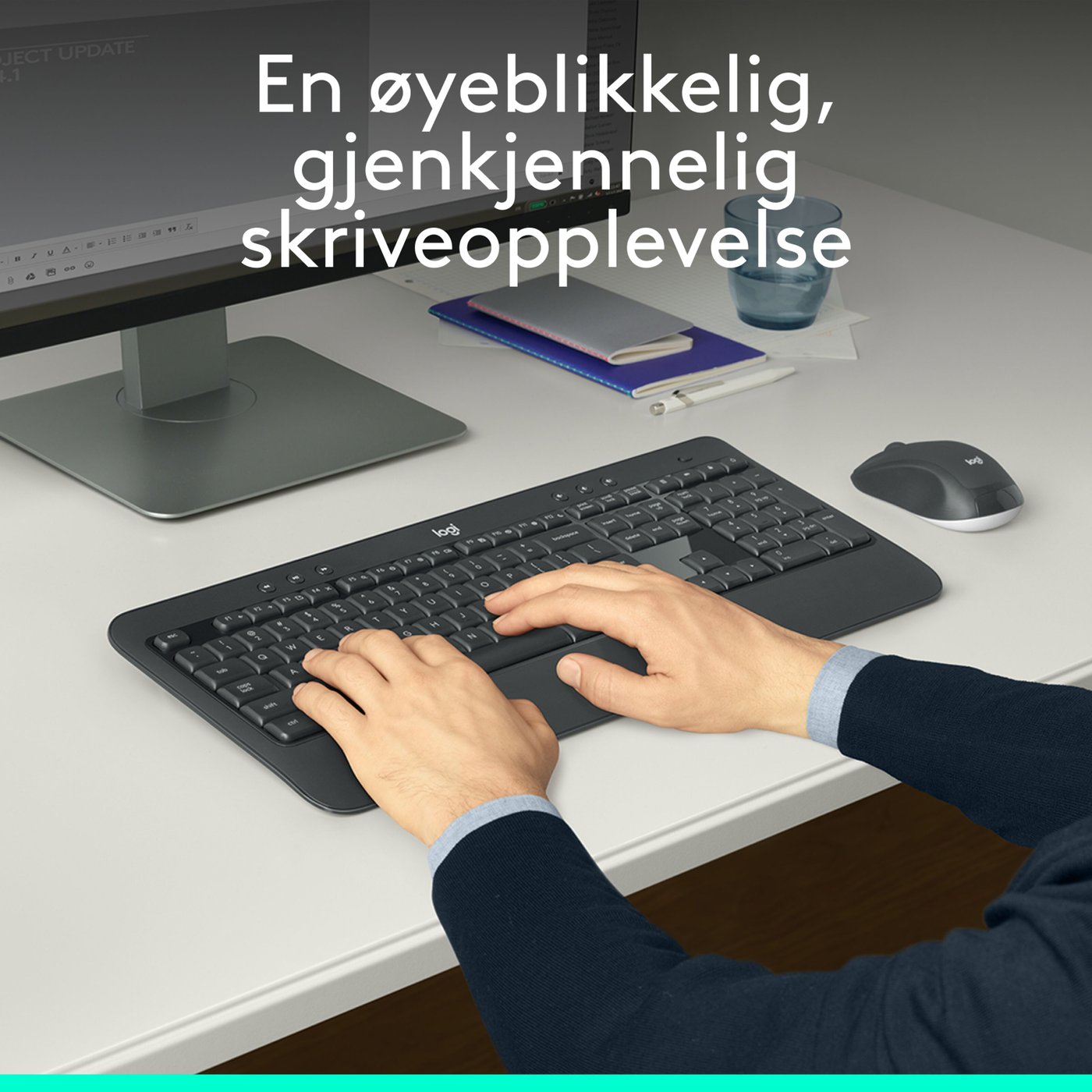 Logitech MK540 Trådløst tastatur og mus