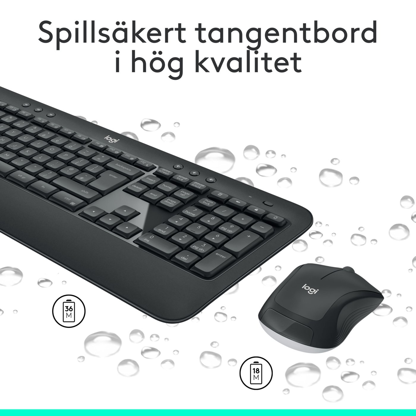 Logitech MK540 Trådlöst tangentbord och mus