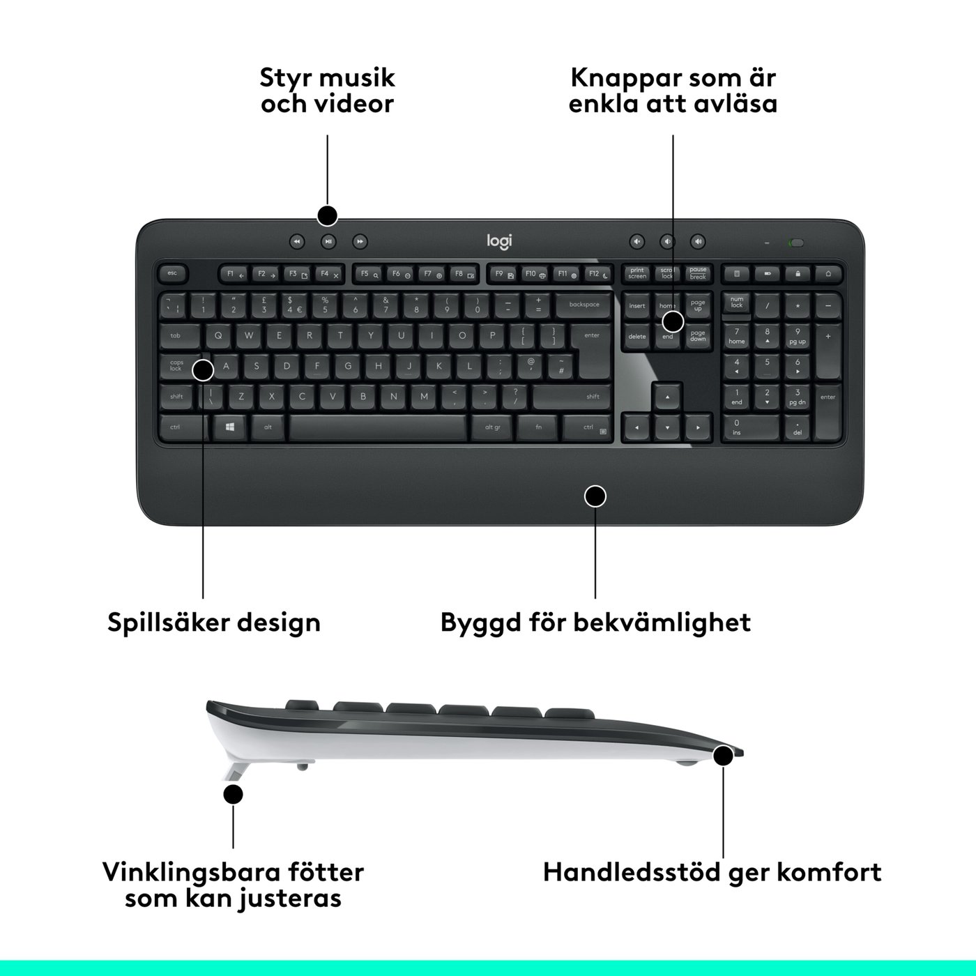Logitech MK540 Trådlöst tangentbord och mus