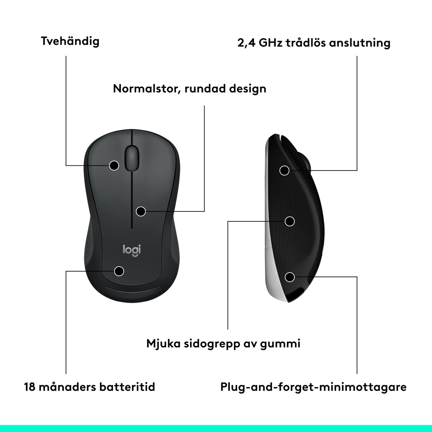 Logitech MK540 Trådlöst tangentbord och mus