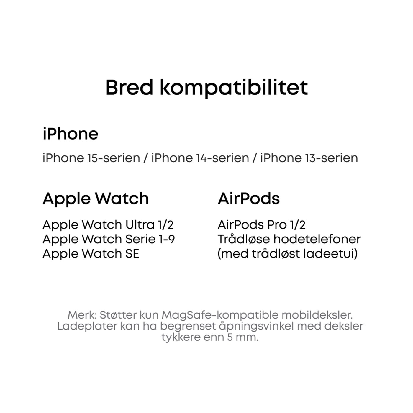 Anker MagGo Trådløs og sammenleggbar 3-i-1-ladestasjon Svart