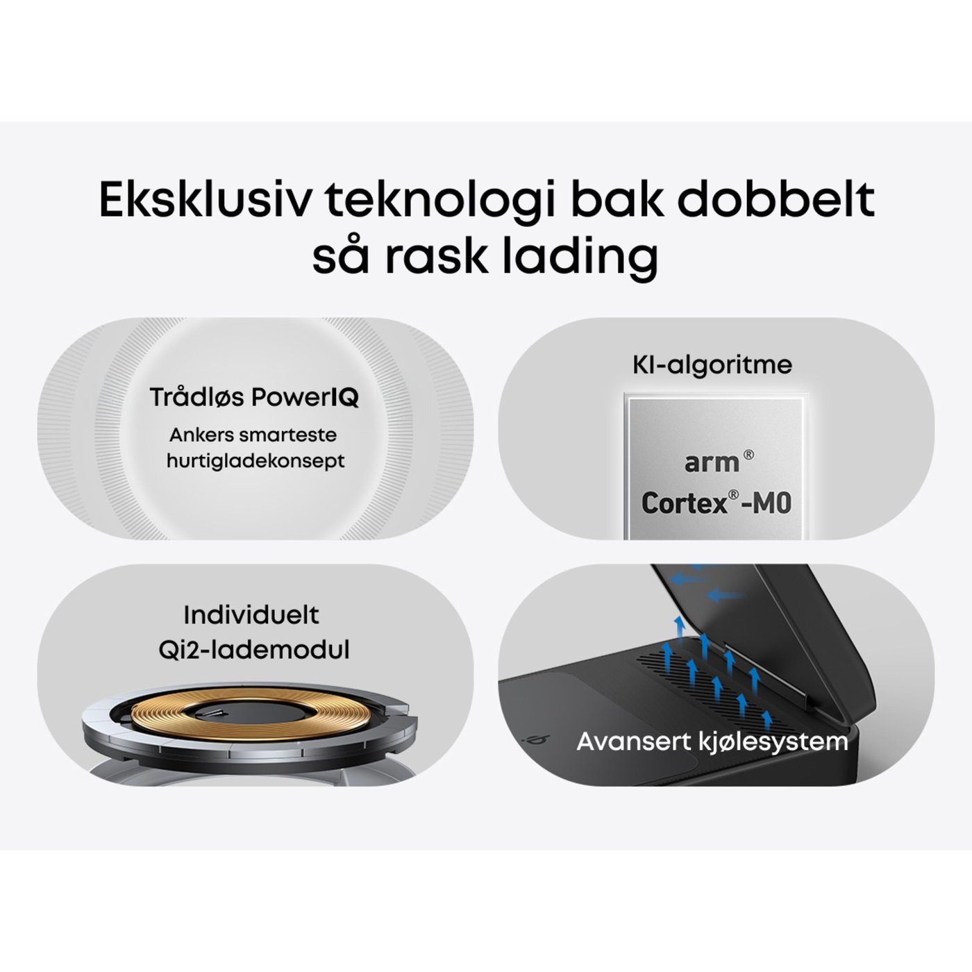 Anker MagGo Trådløs og sammenleggbar 3-i-1-ladestasjon Svart