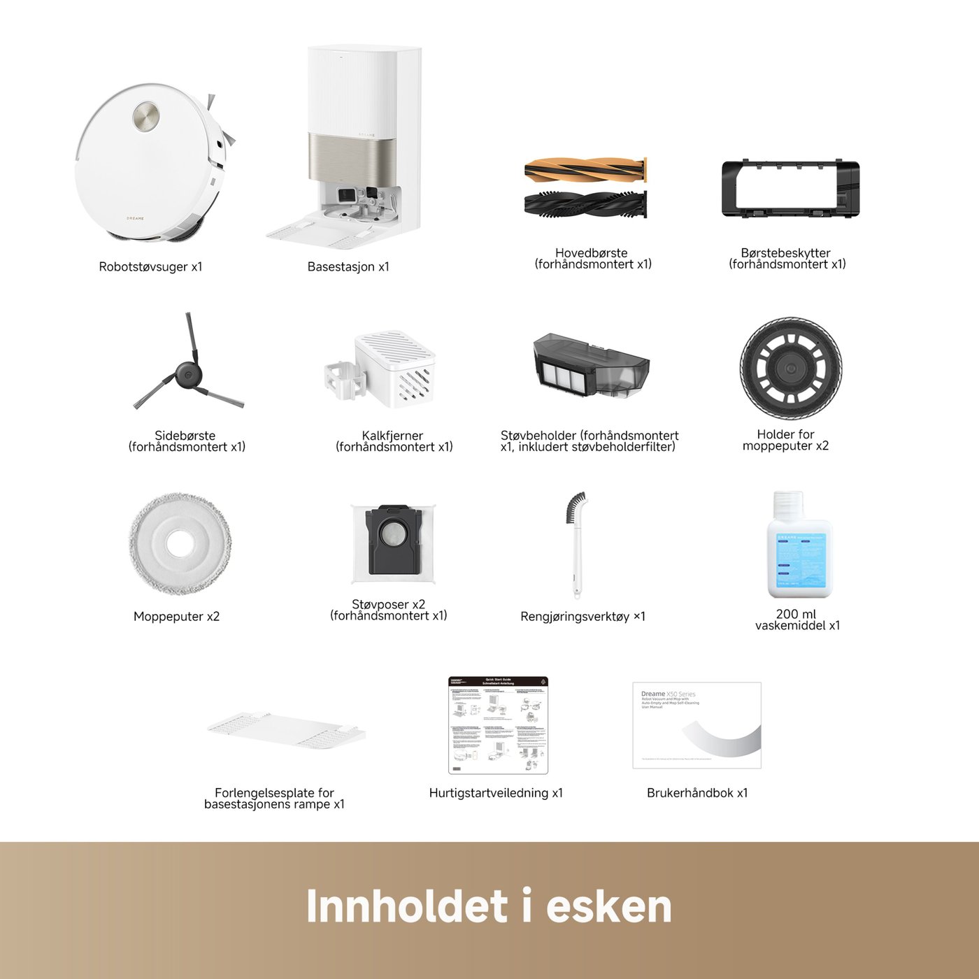 Dreame X50 Ultra Robotstøvsuger Hvit