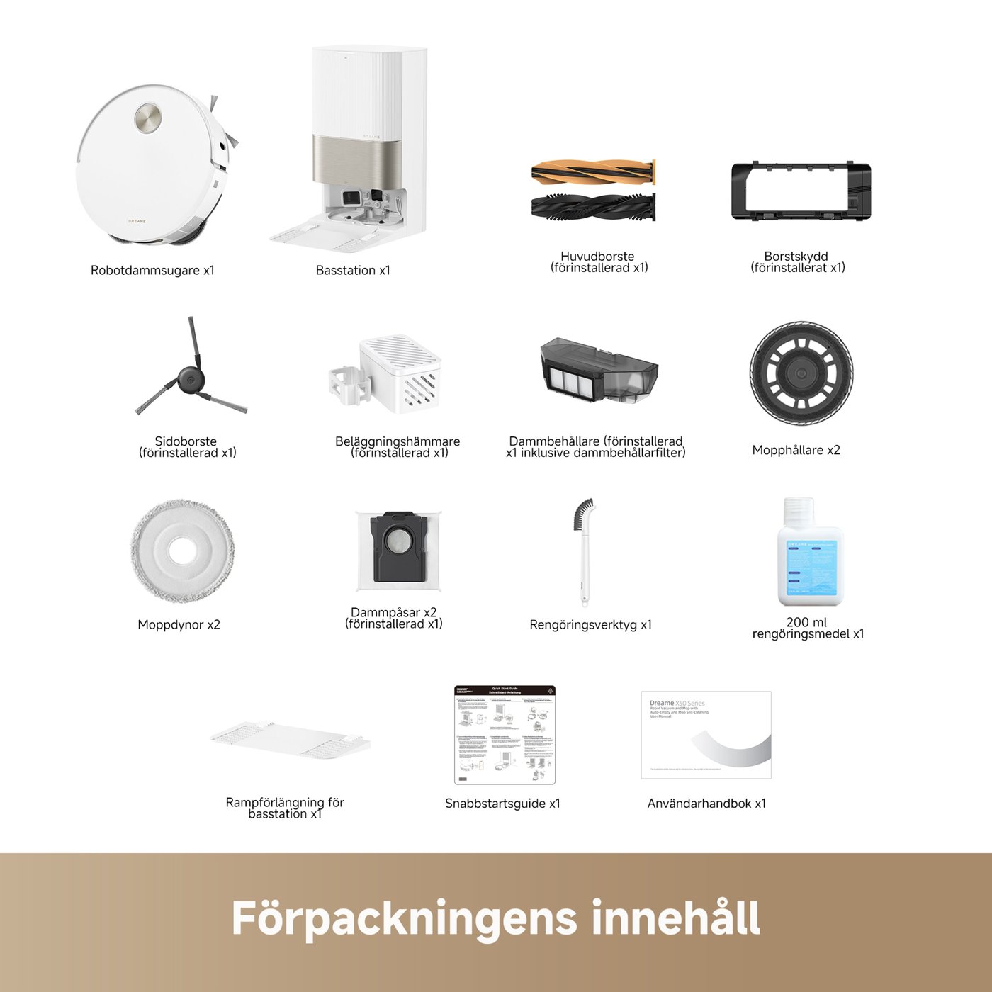 Dreame X50 Ultra robotdammsugare Vit