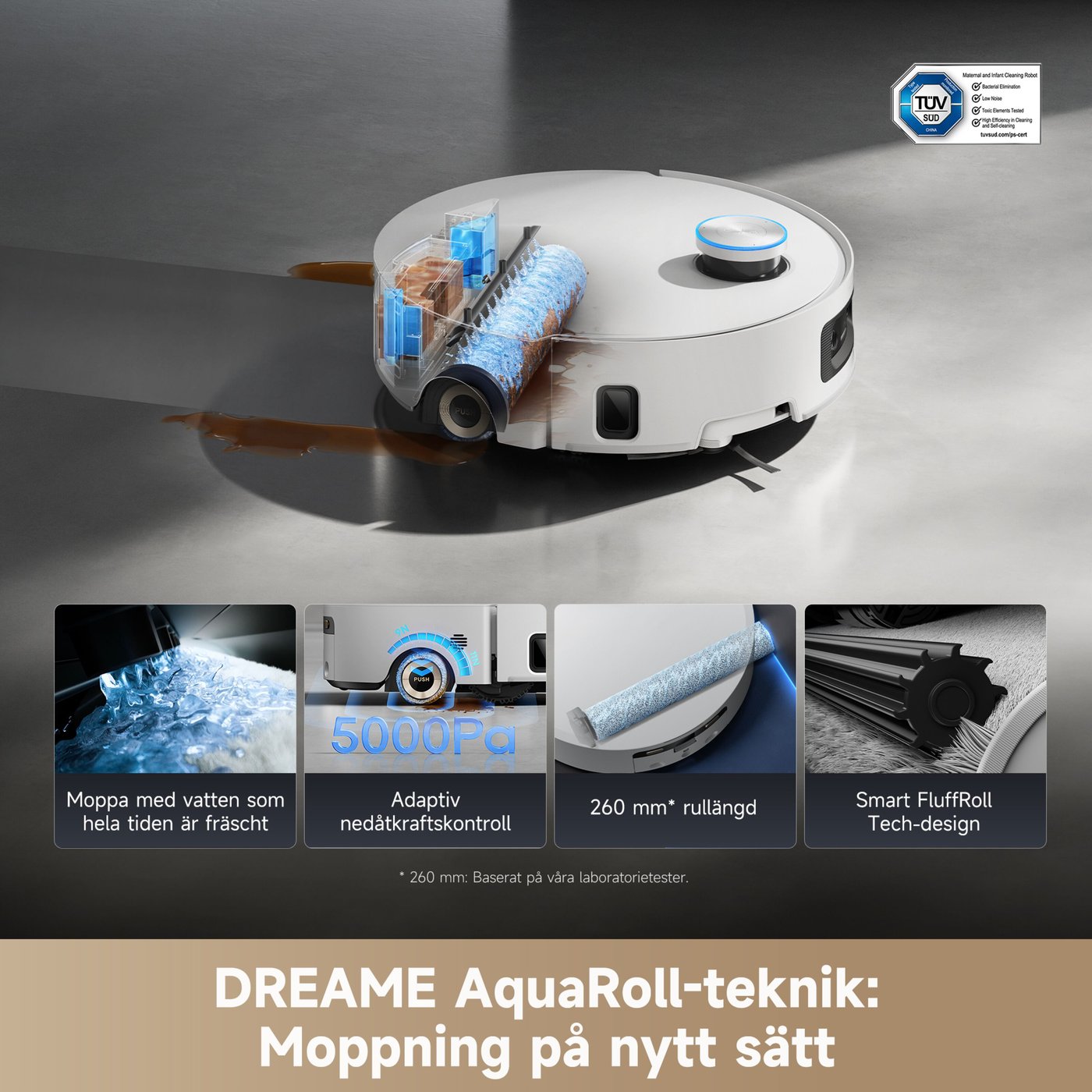 Dreame Aqua10 Ultra Roller robotdammsugare med basstation