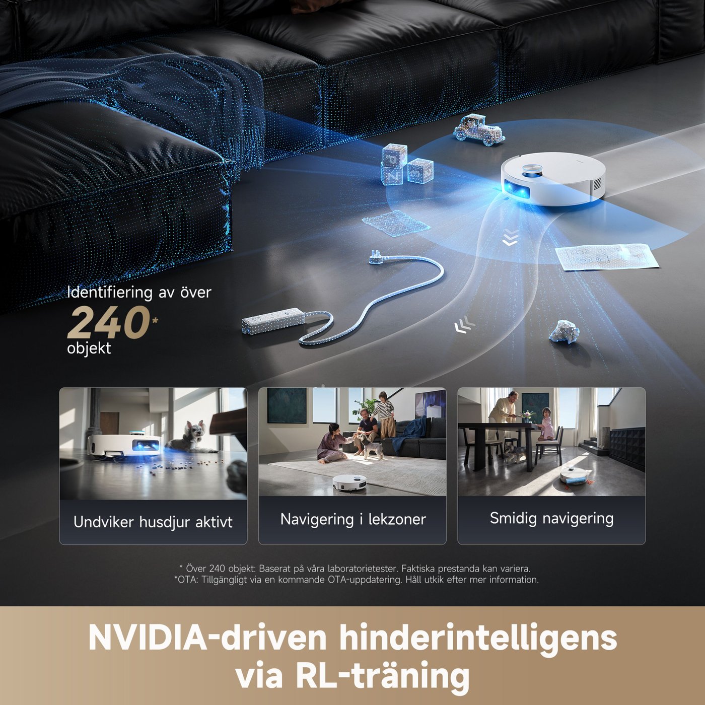 Dreame Aqua10 Ultra Roller robotdammsugare med basstation