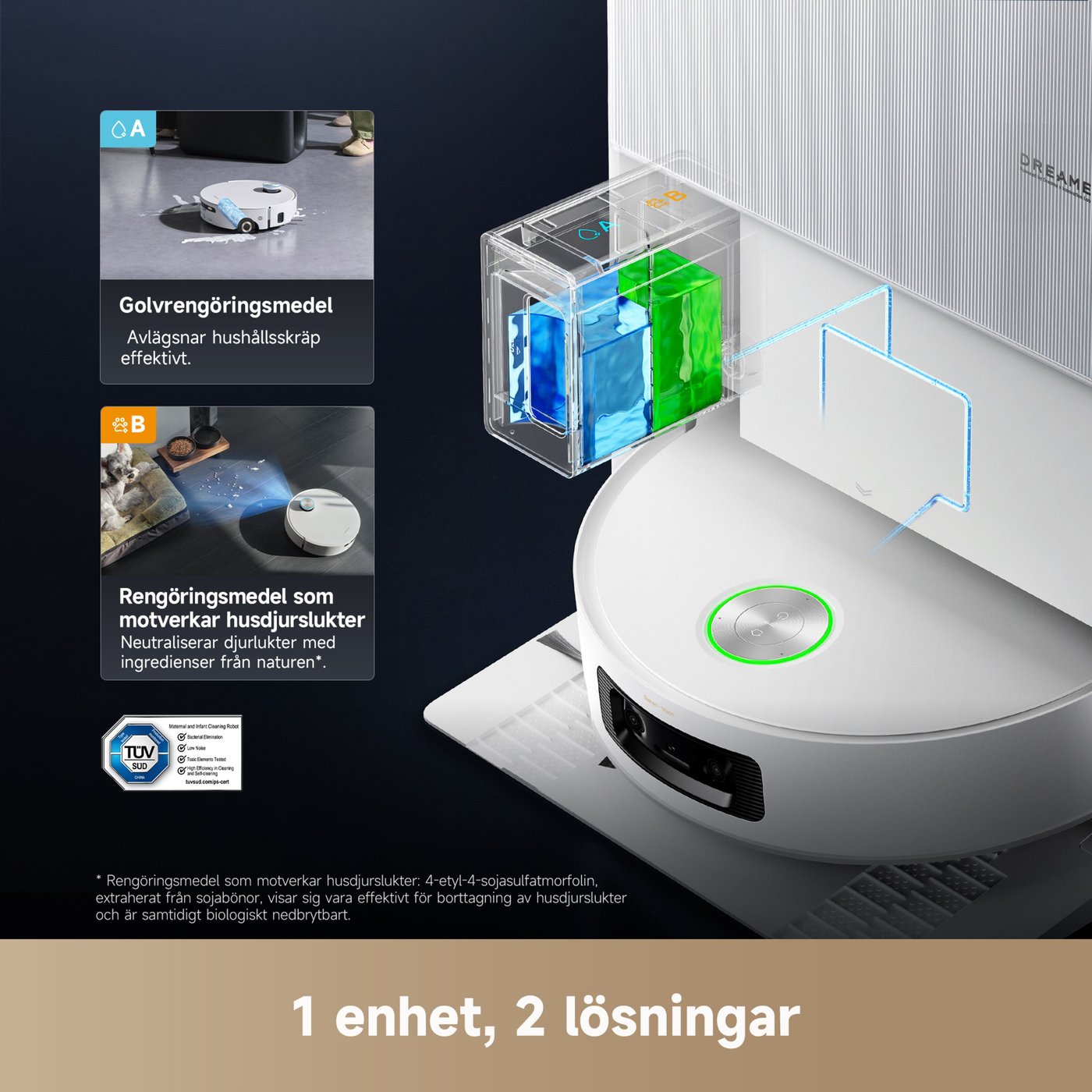 Dreame Aqua10 Ultra Roller robotdammsugare med basstation