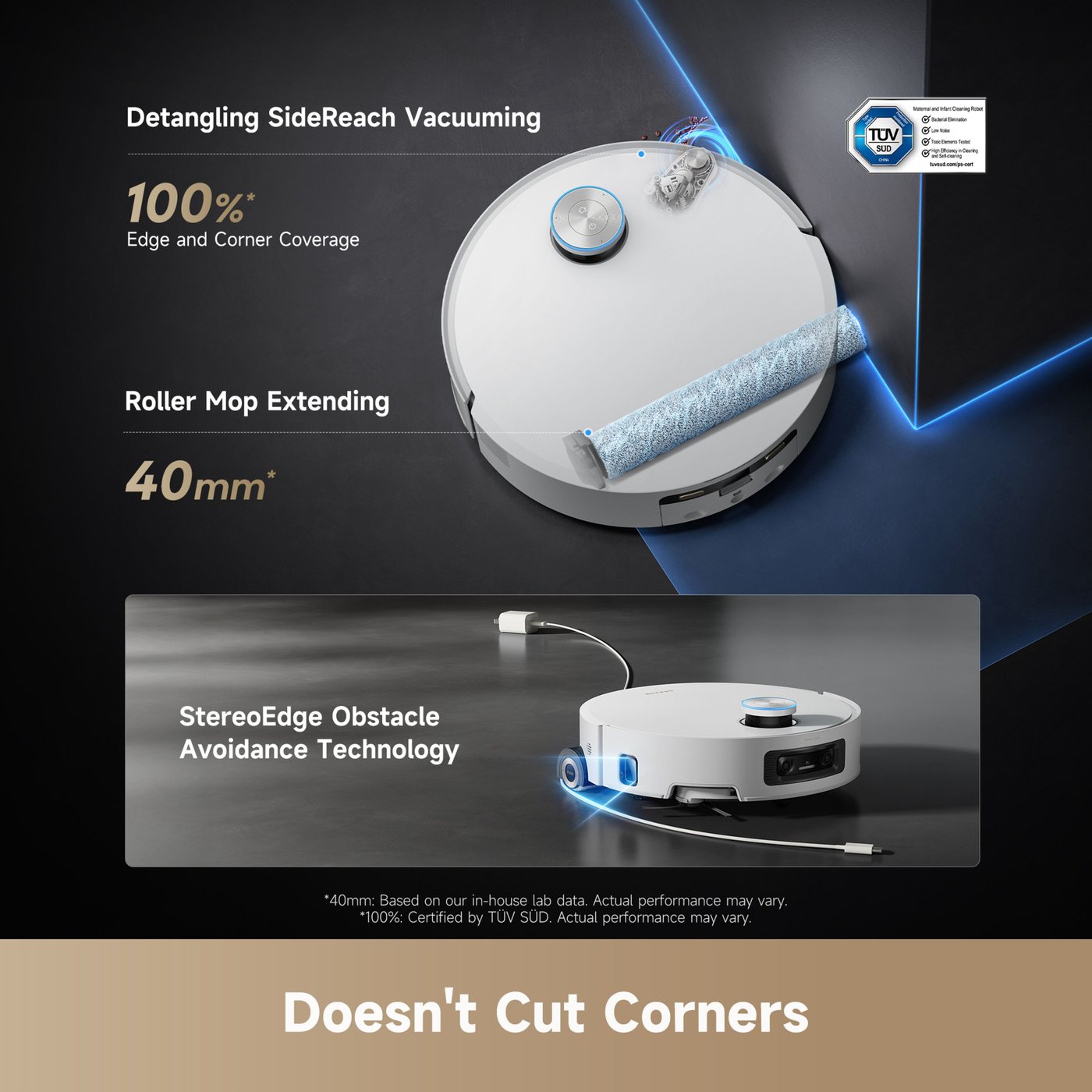 Dreame Aqua10 Ultra Roller Robotstøvsuger med basestasjon