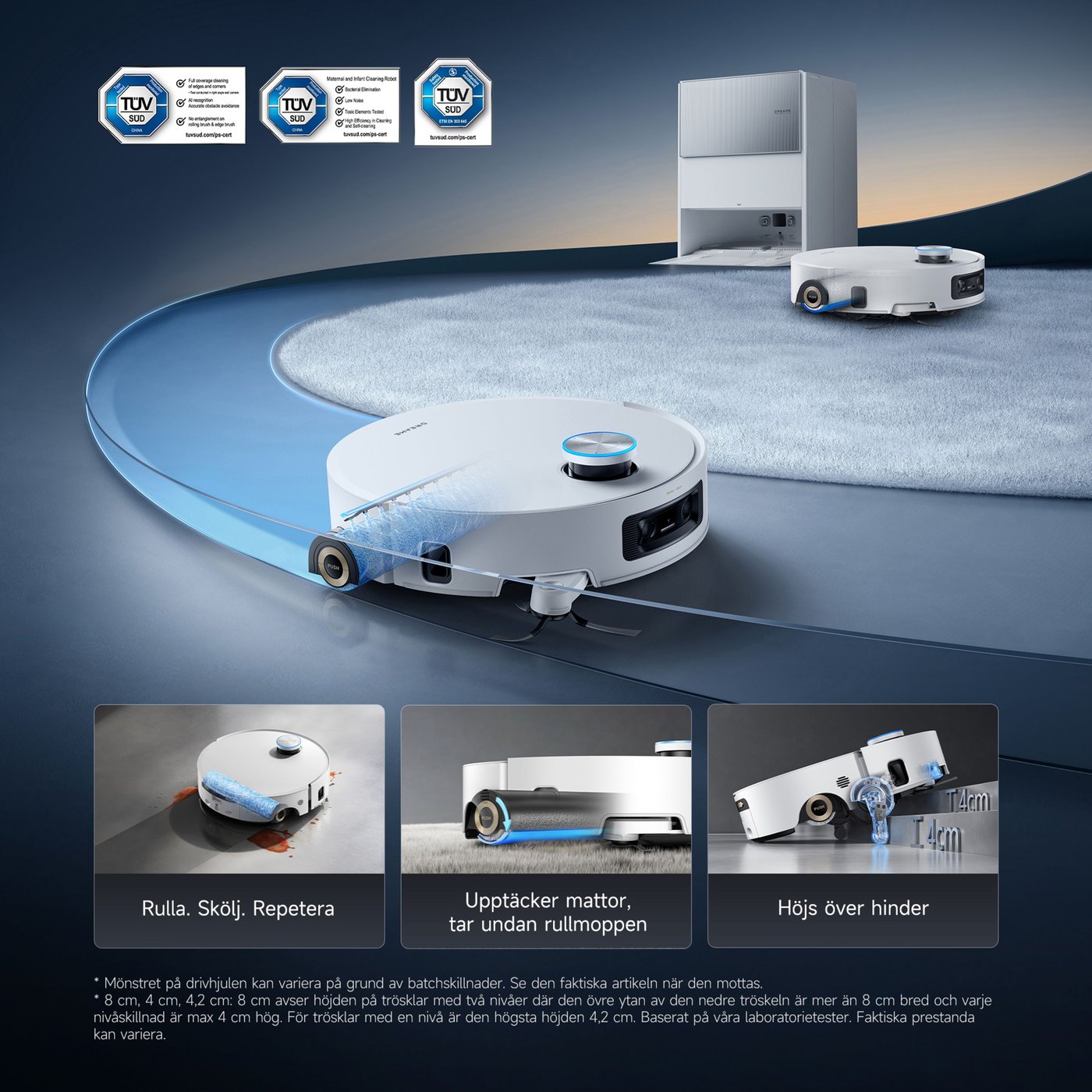 Dreame Aqua10 Ultra Roller robotdammsugare med basstation