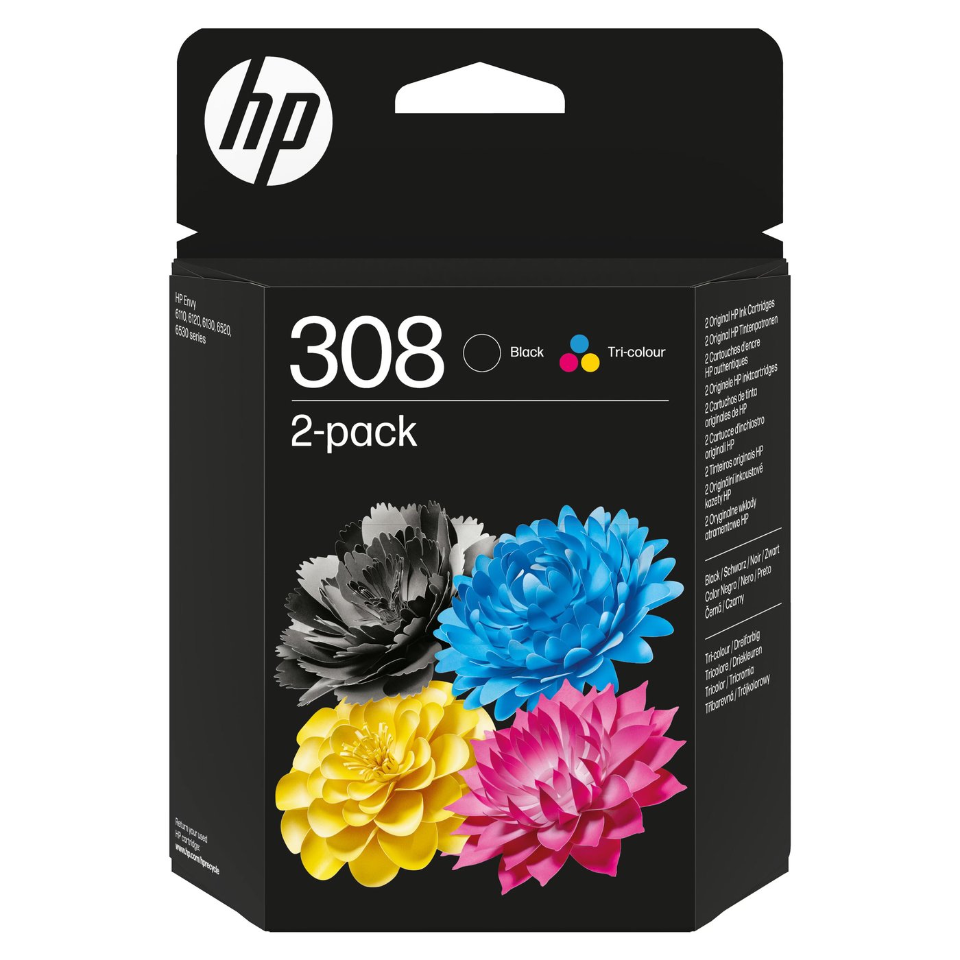 HP 308 Bläckpatron 2-pack – svart och färg