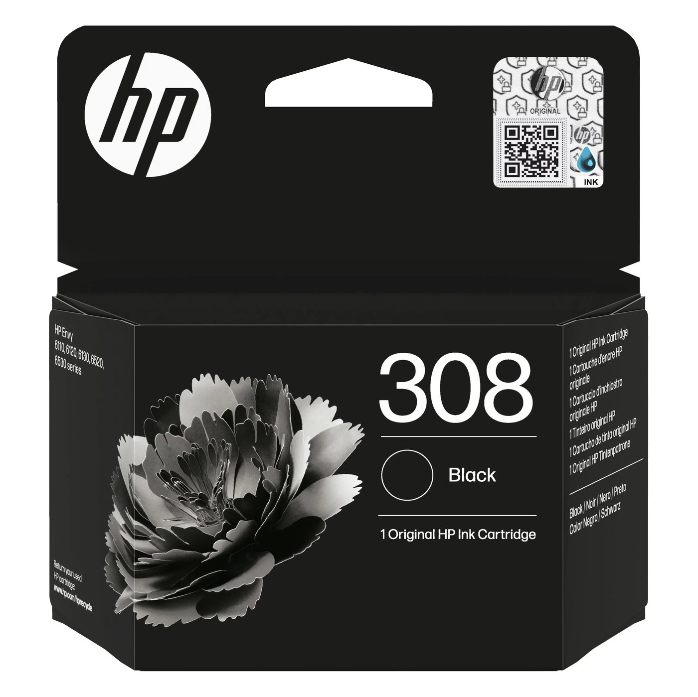HP 308 Svart bläckpatron