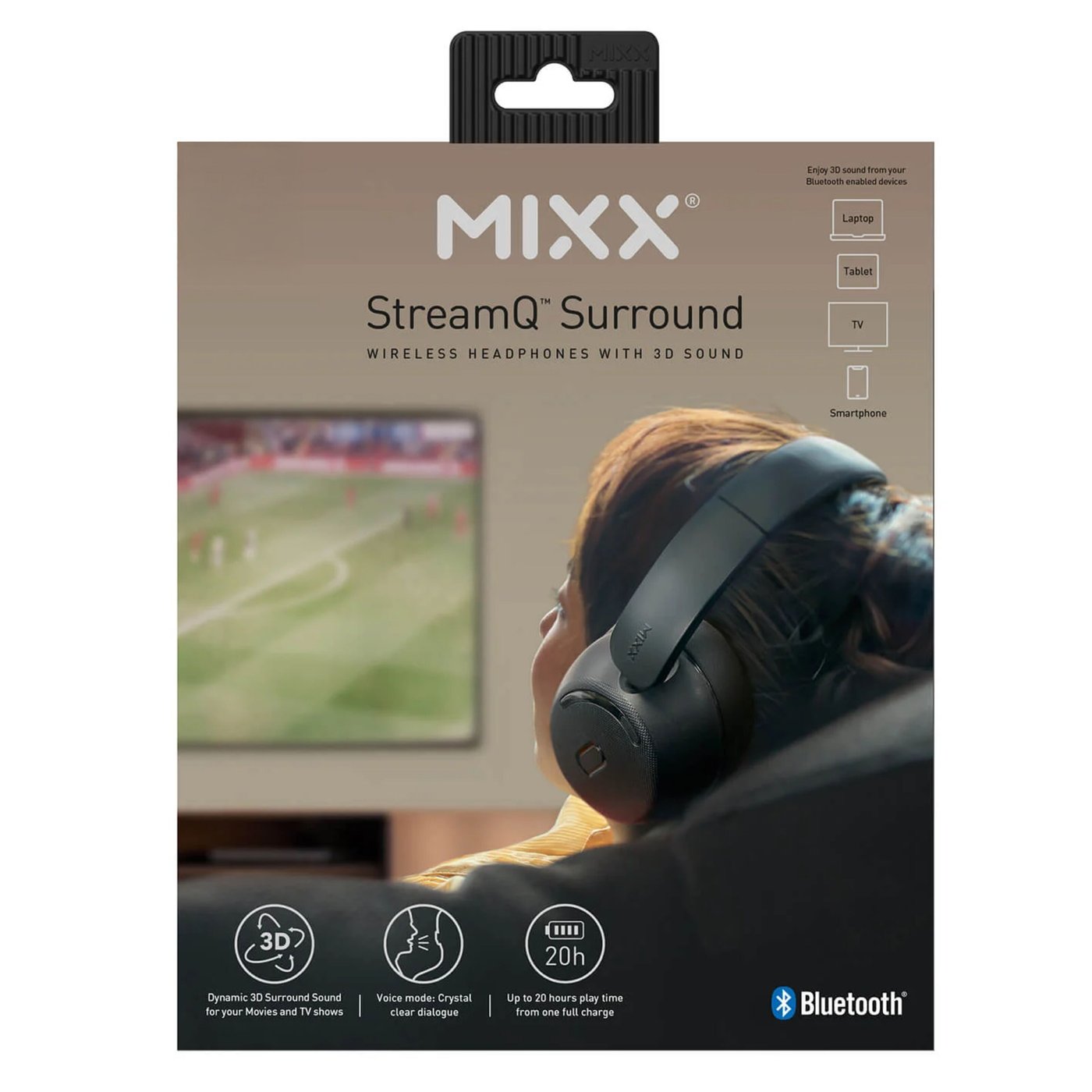 StreamQ Surround TV Trådlösa hörlurar