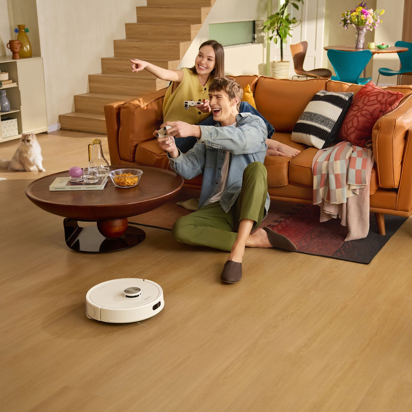 Roborock Q7 TF+ robotstøvsuger med basestasjon Hvit