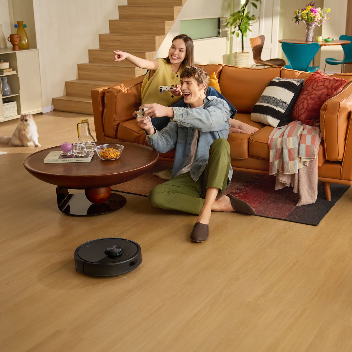 Roborock Q7 TF+ robotstøvsuger med basestasjon Svart