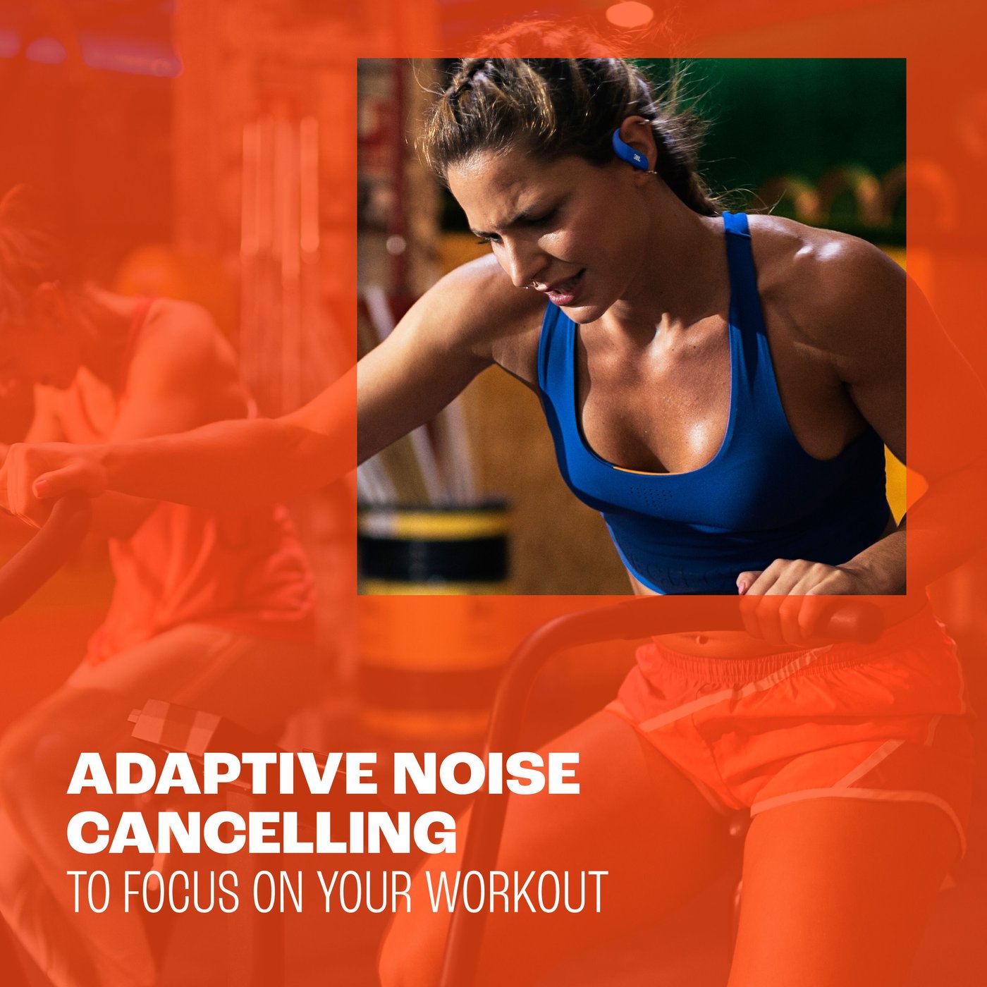 JBL Endurance Peak 4 trådløse sportshodetelefoner - svart/grå