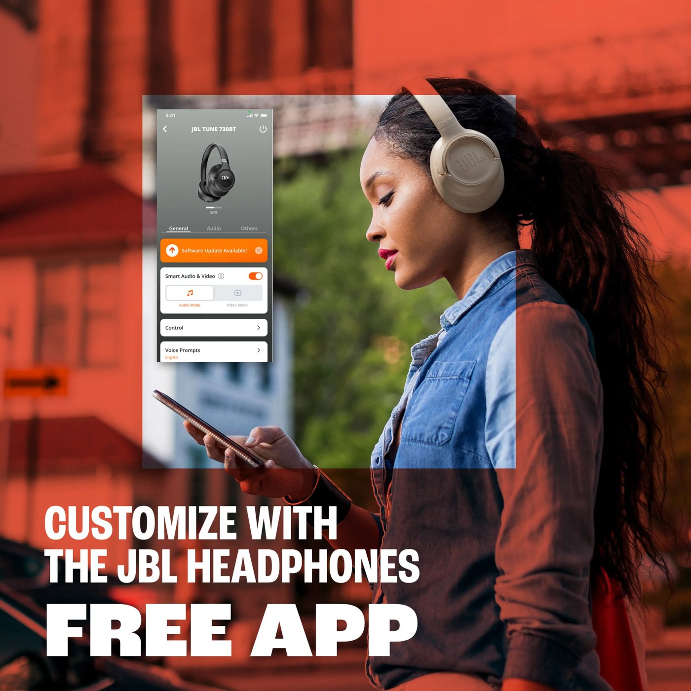 JBL Tune 730BT trådløse hodetelefoner Hvit