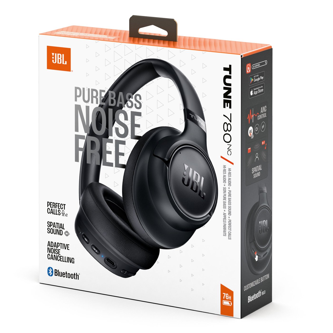 JBL Tune 780NC trådløse over-ear-hodetelefoner Svart