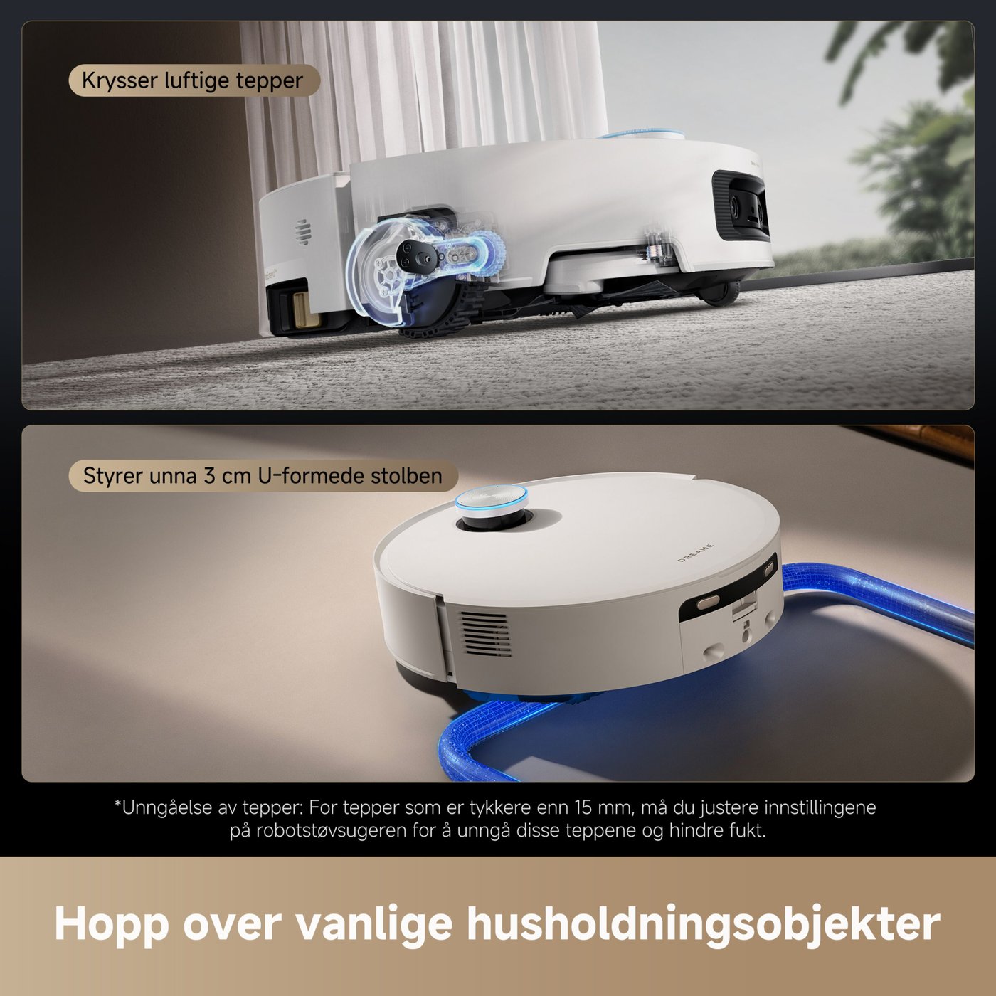 Dreame Dreame Aqua 10 Ultra Track Complete robotstøvsuger Hvit