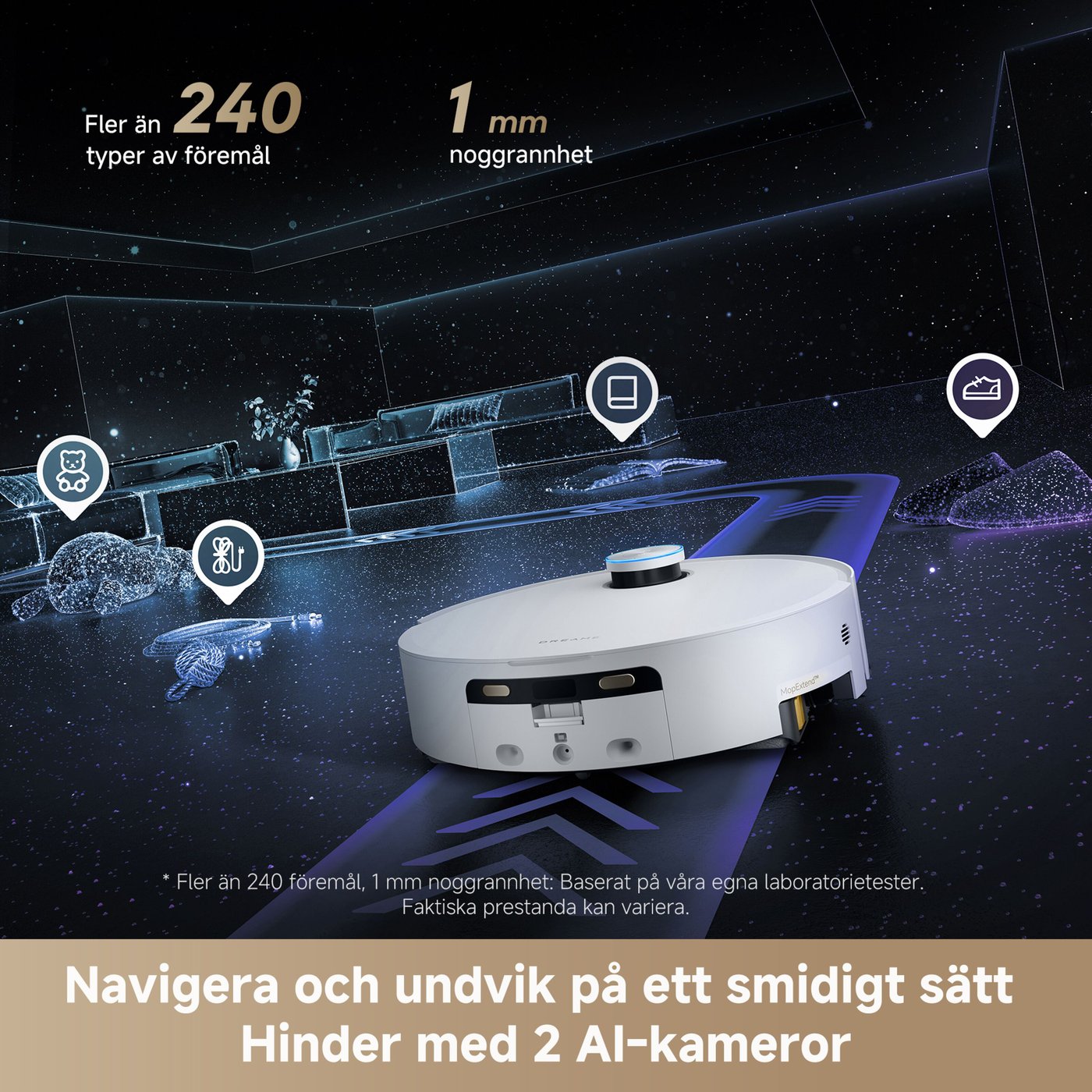 Dreame Dreame Aqua 10 Ultra Track Complete robotdammsugare Vit