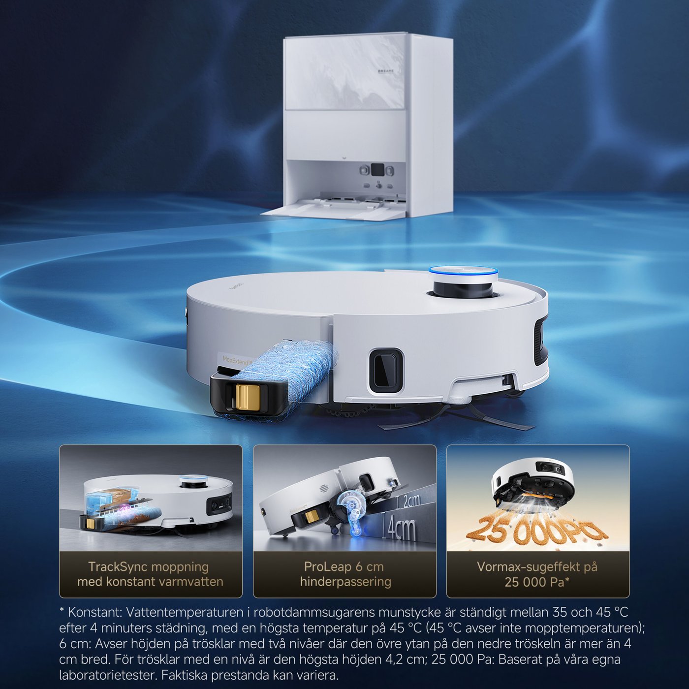 Dreame Dreame Aqua 10 Ultra Track Complete robotdammsugare Vit