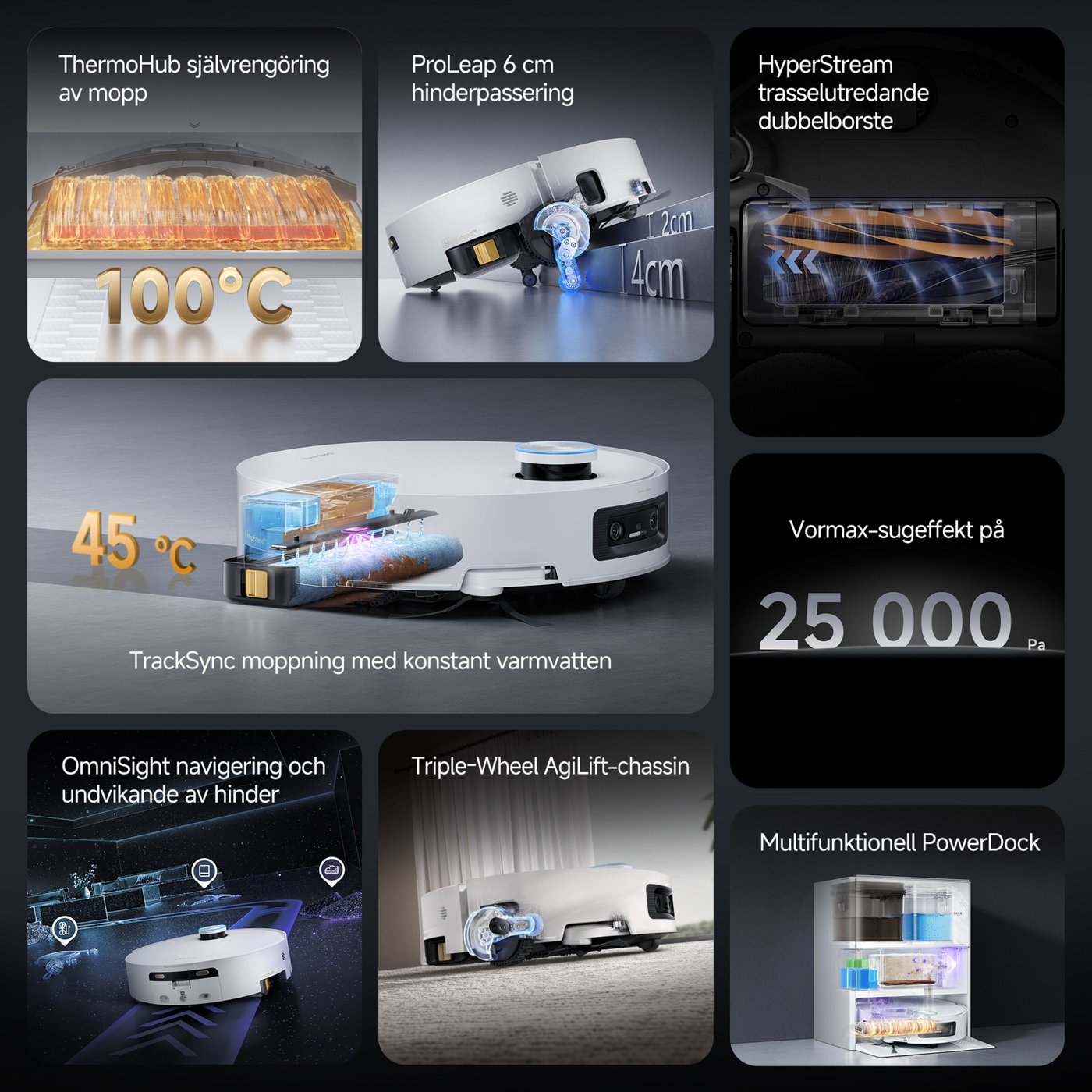 Dreame Dreame Aqua 10 Ultra Track Complete robotdammsugare Vit