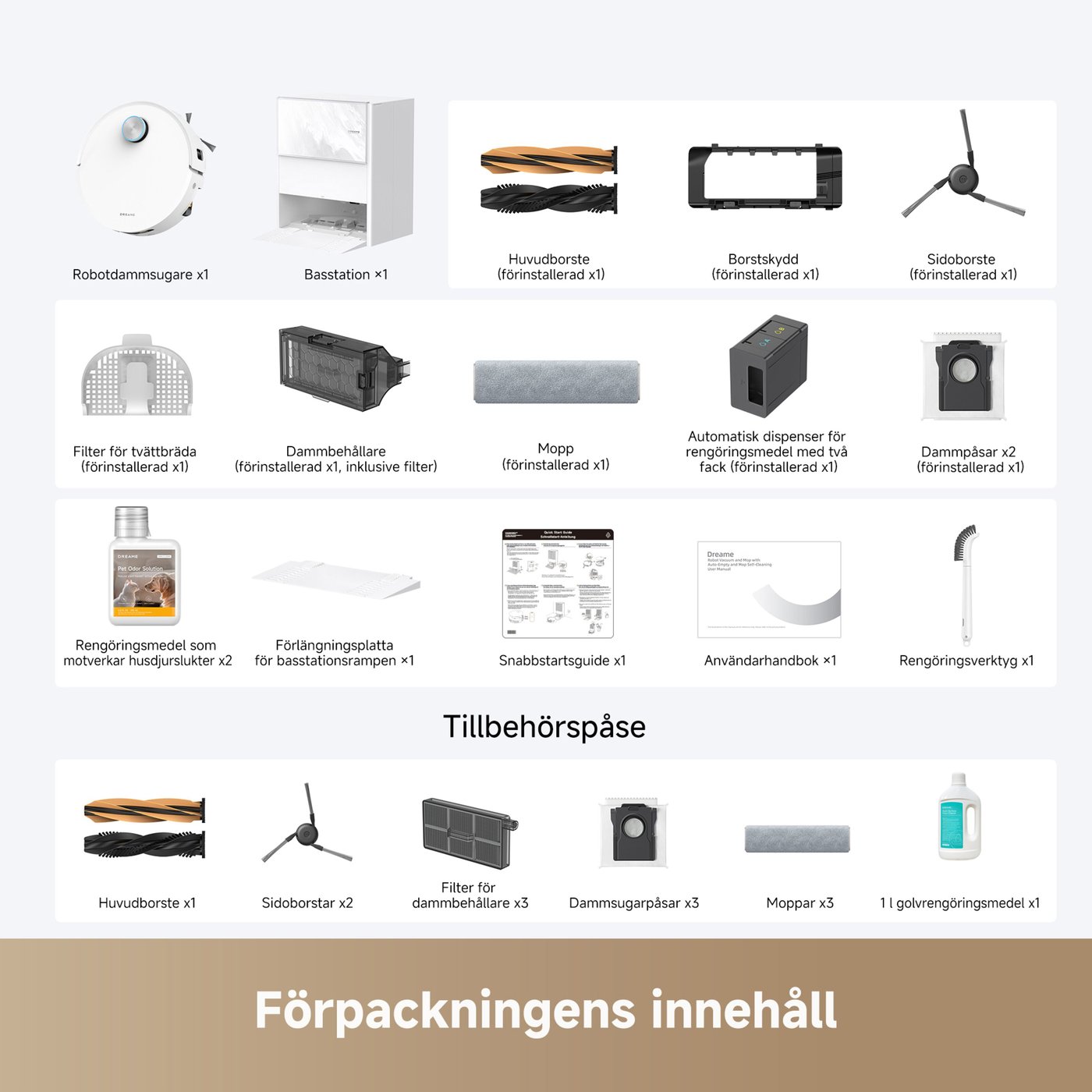 Dreame Dreame Aqua 10 Ultra Track Complete robotdammsugare Vit