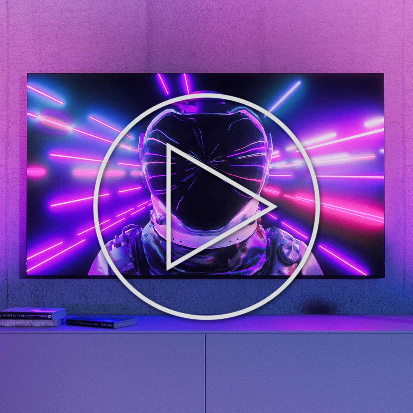 Philips Hue Play Vegglys 1-pk. Svart