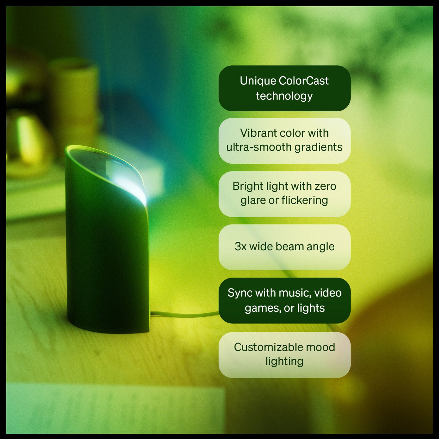 Philips Hue Play Vegglys 1-pk. Svart