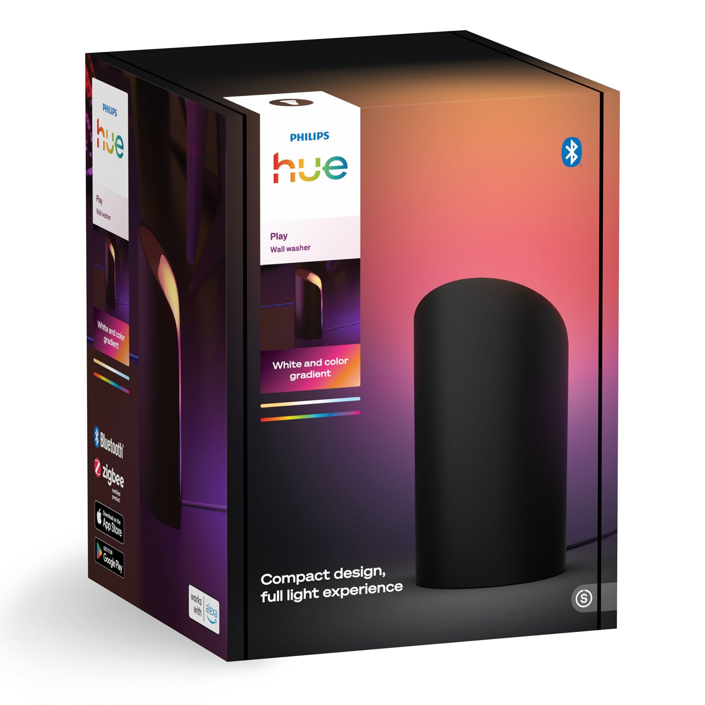 Philips Hue Play Vegglys 1-pk. Svart