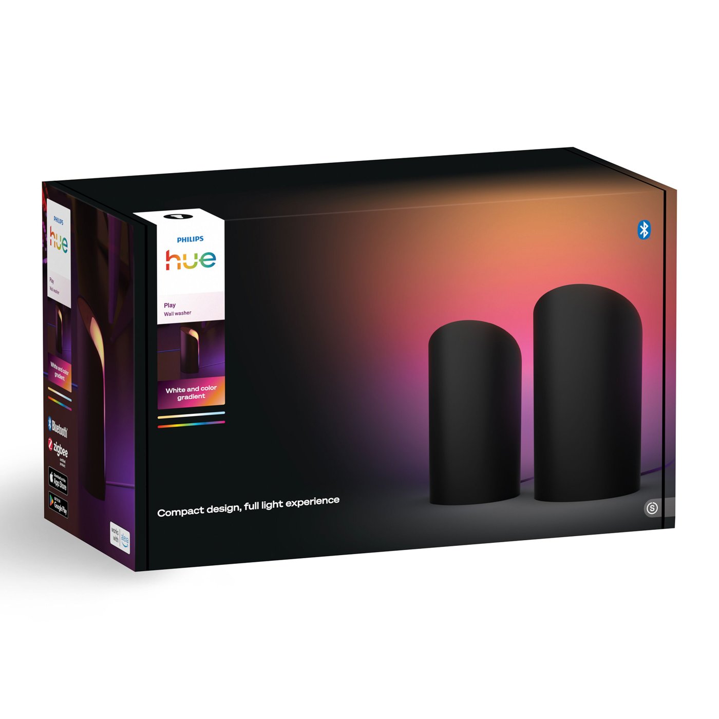 Philips Hue Hue Play Vegglys 2-pk. Svart
